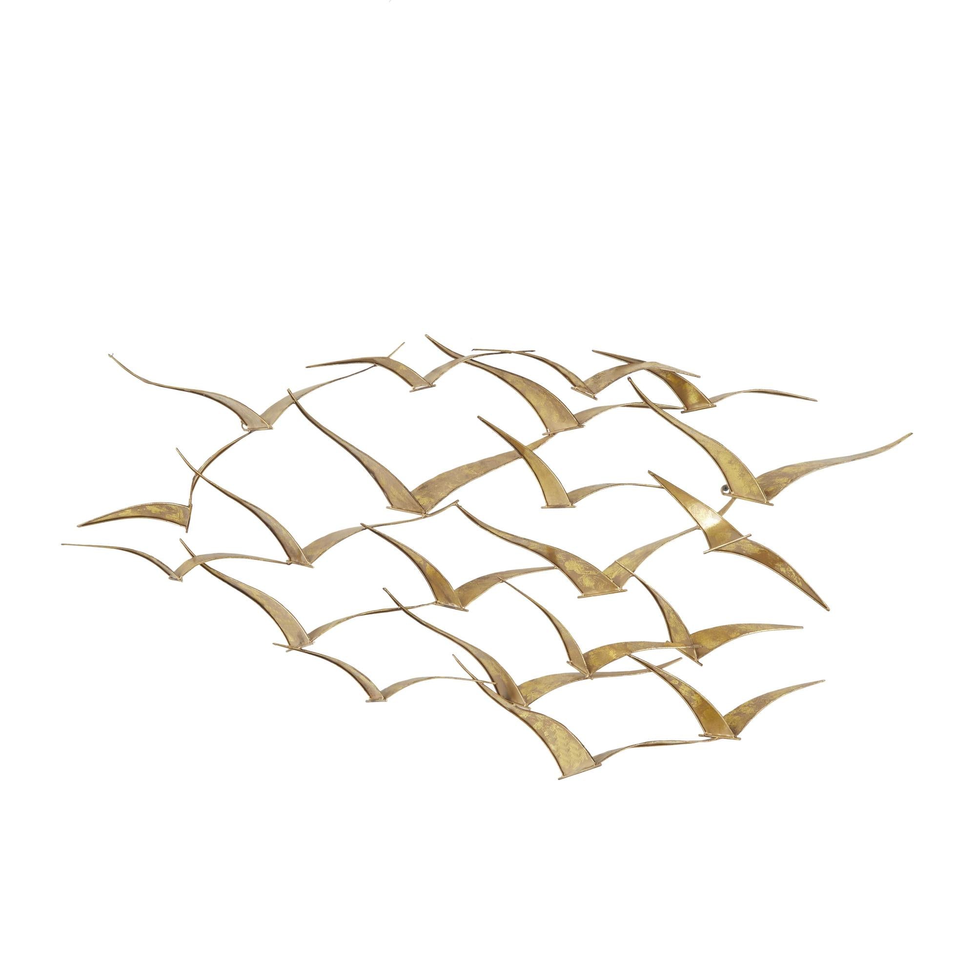 Bird Metal Foiled Flying Home Wall Decor 47" x 4" x 21"