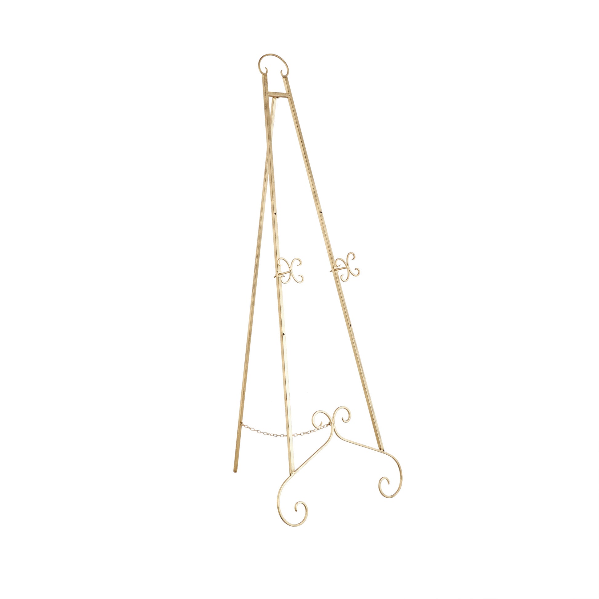 Scroll Metal Tall Adjustable Floor 3 Tier Display Easel