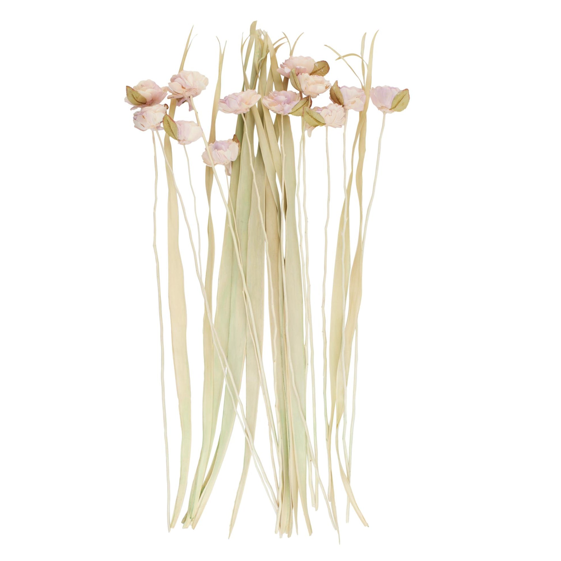 Pink Dried Plant Tall Home Decor Natural Foliage with Pink Petals