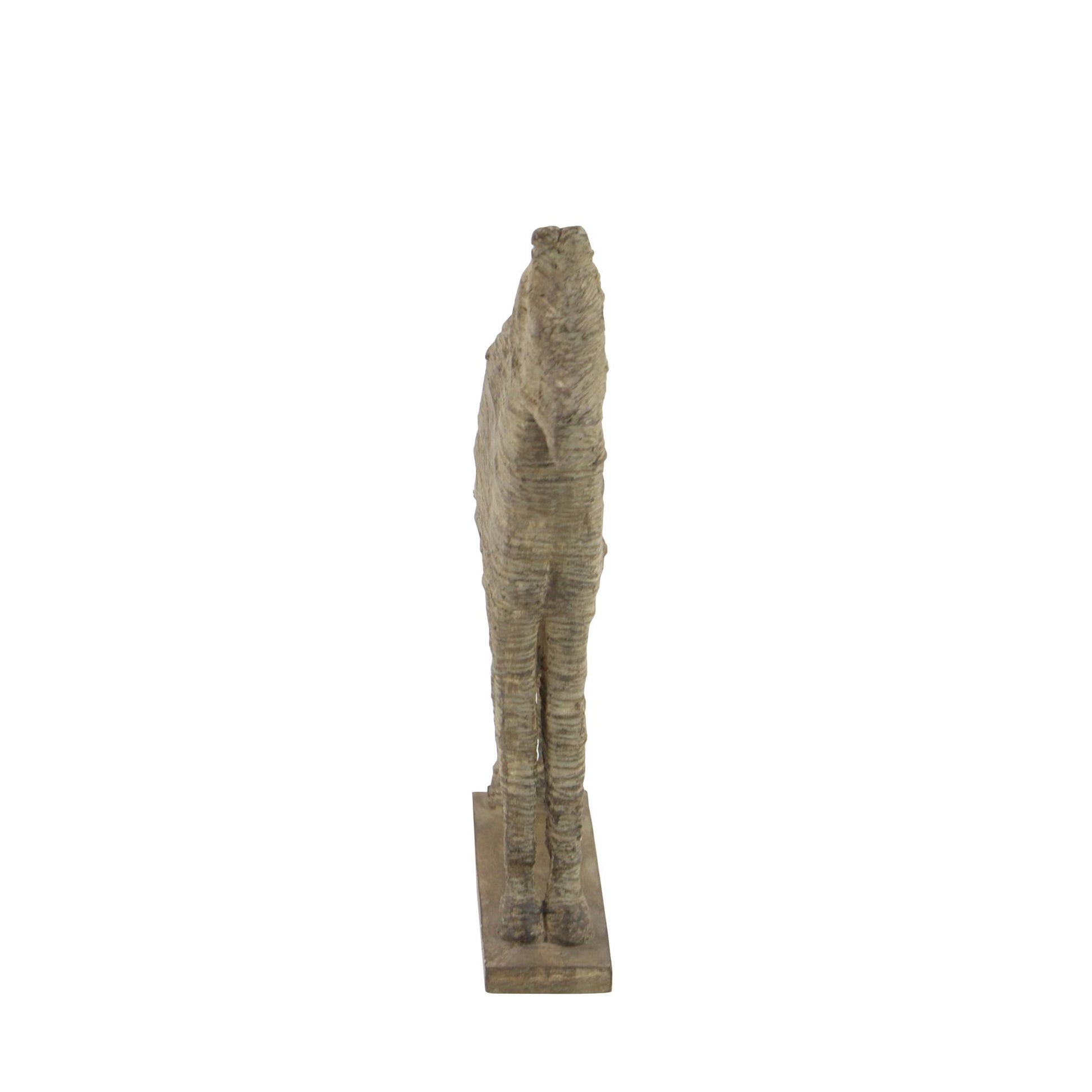 Horse Beige Polystone Decorative Sculpture