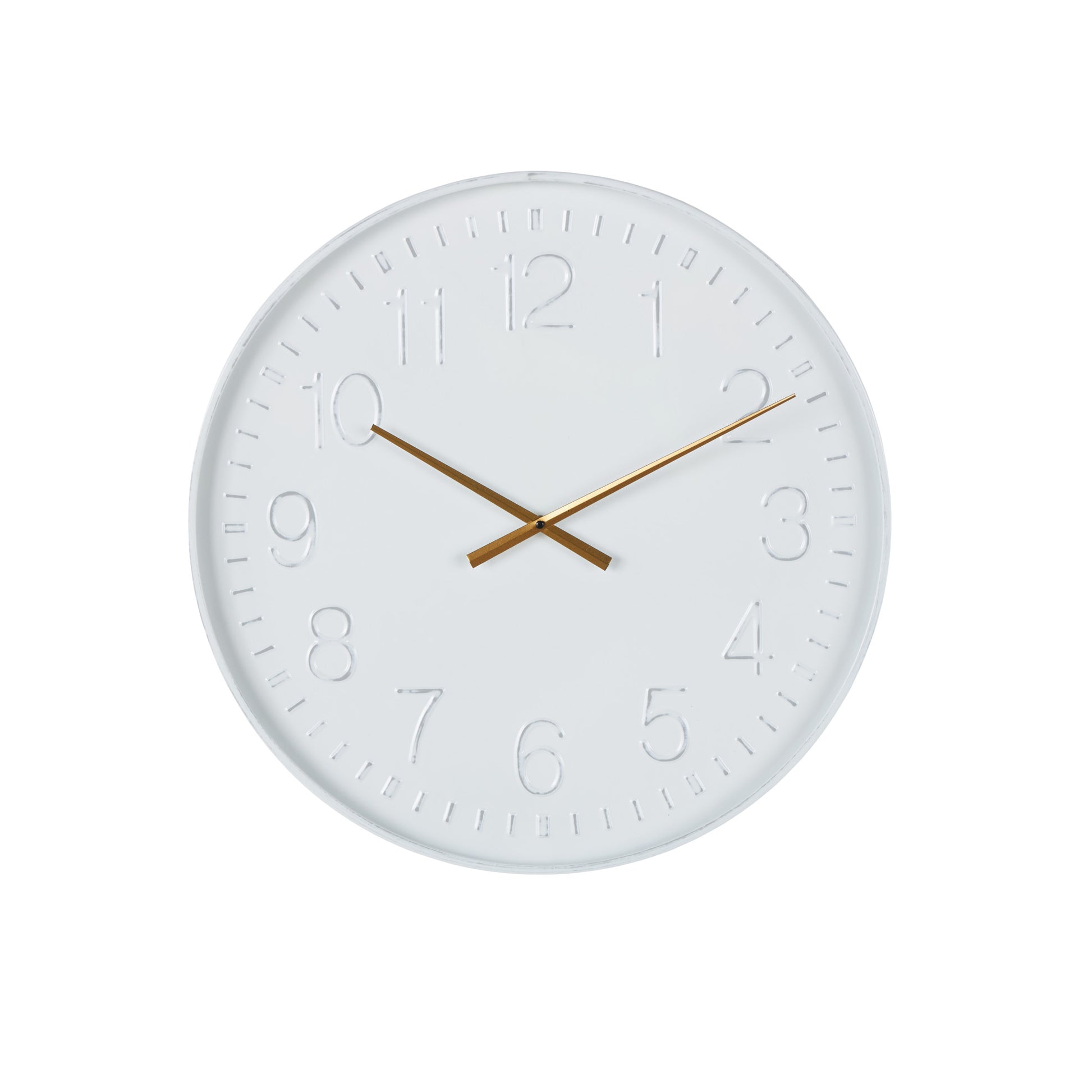 White Metal Round Decorative Wall Clock