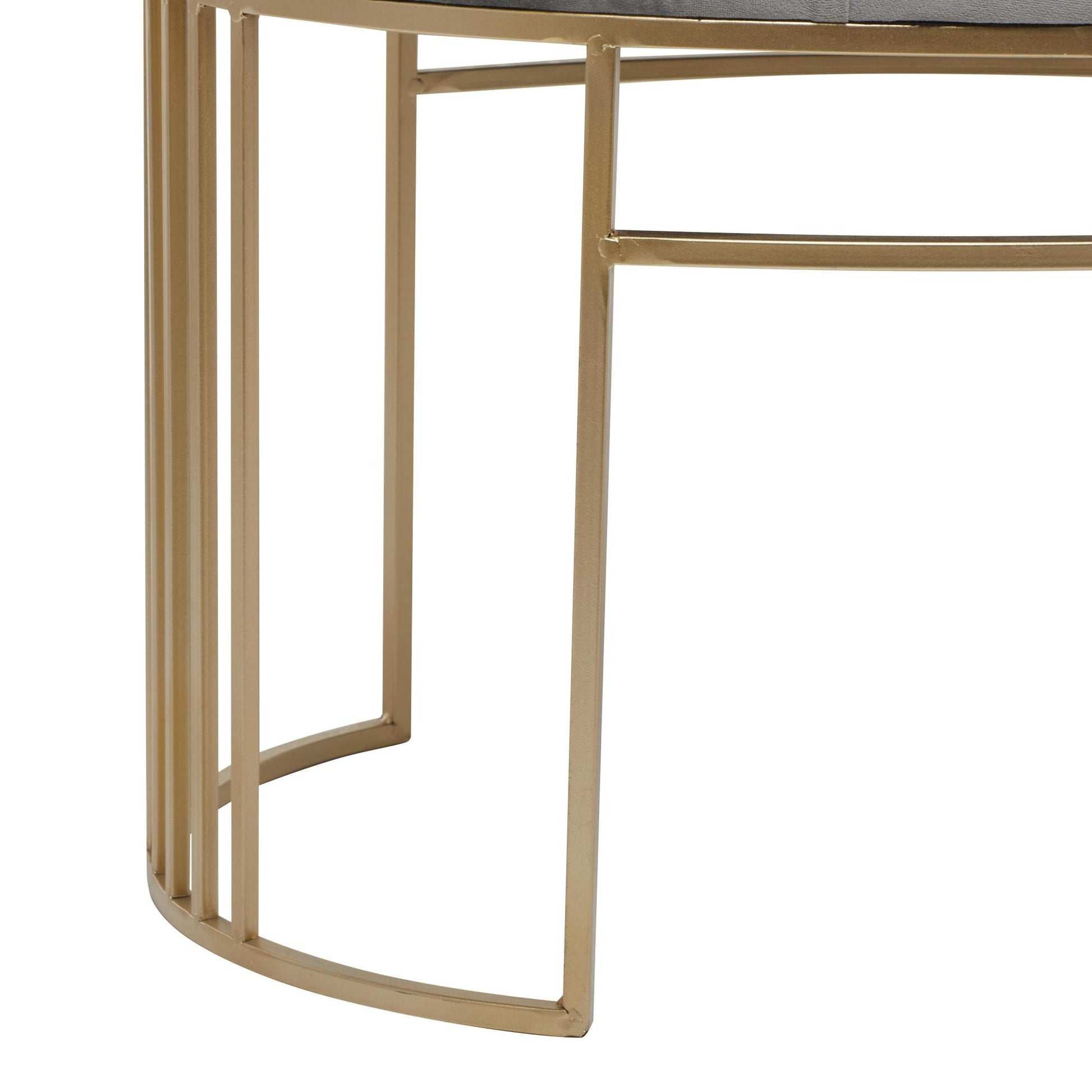 Velvet Home Bench with Gold Legs