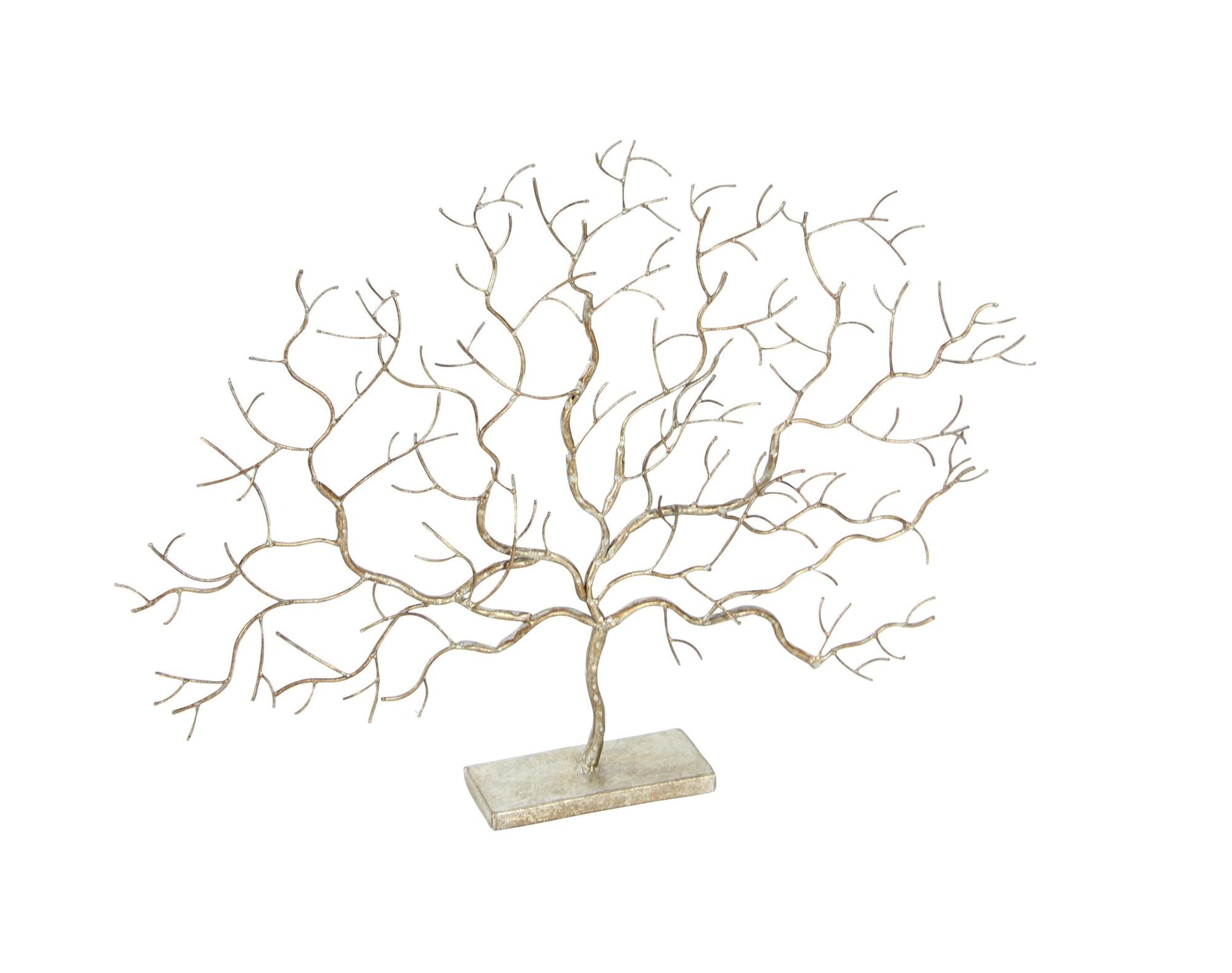 Tree Silver Metal Decorative Sculpture