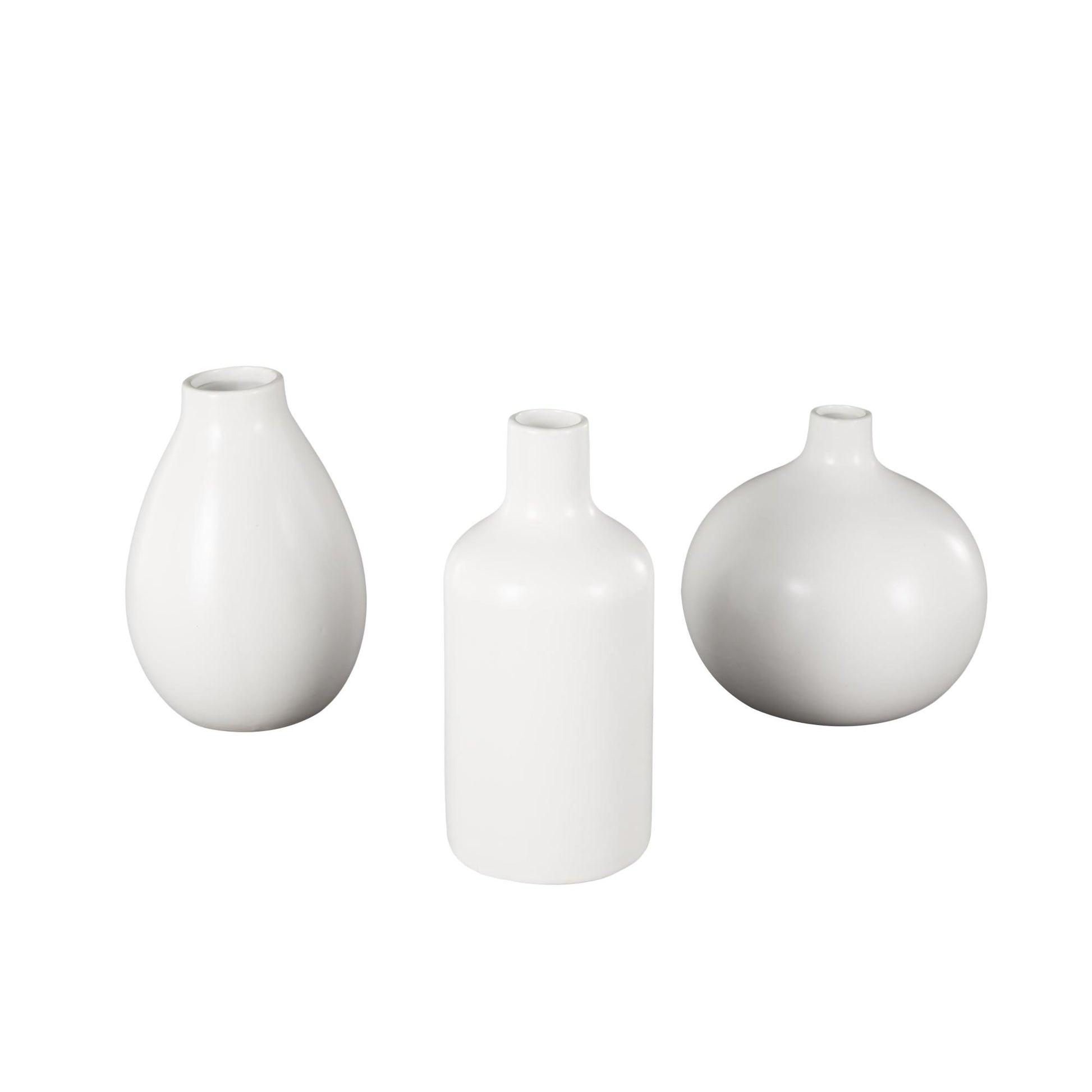 Set of 3 Ceramic Decorative Vase with Varying Shapes