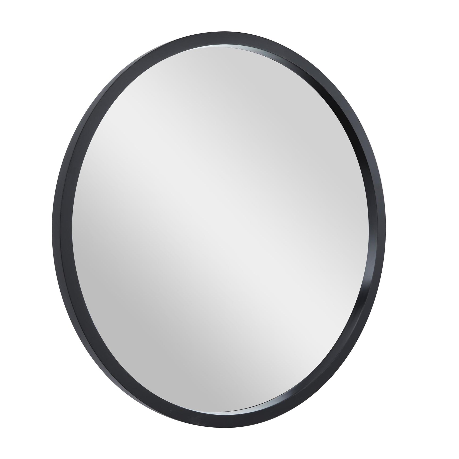 Wooden Round Minimalistic Room Wall Mirror 42" x 2" x 42"