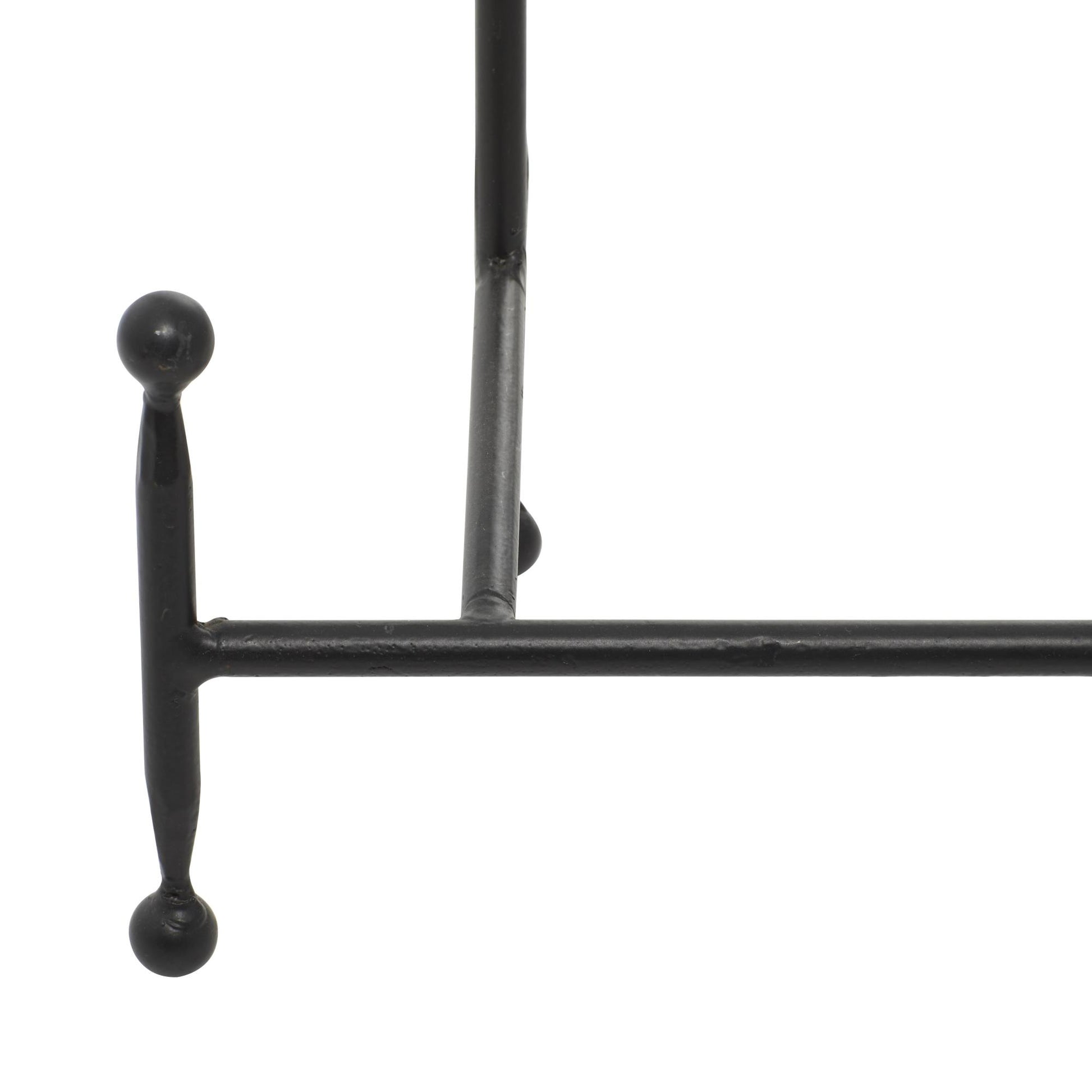 Set of 4 Black Metal Tabletop Rectangular Display Easel with Ball Accents