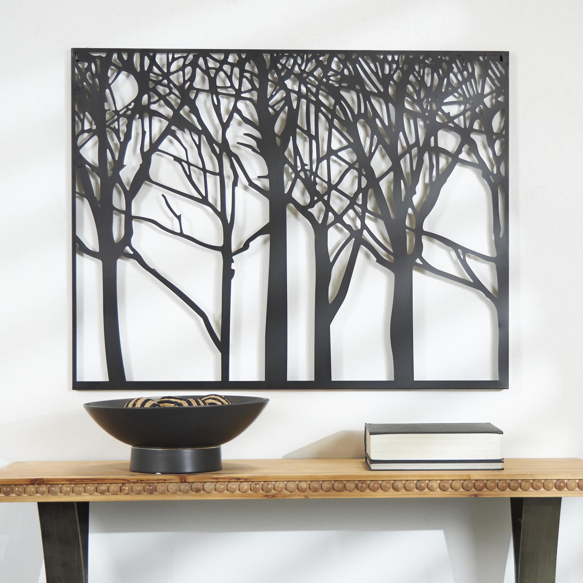 Tree Black Metal Home Wall Decor