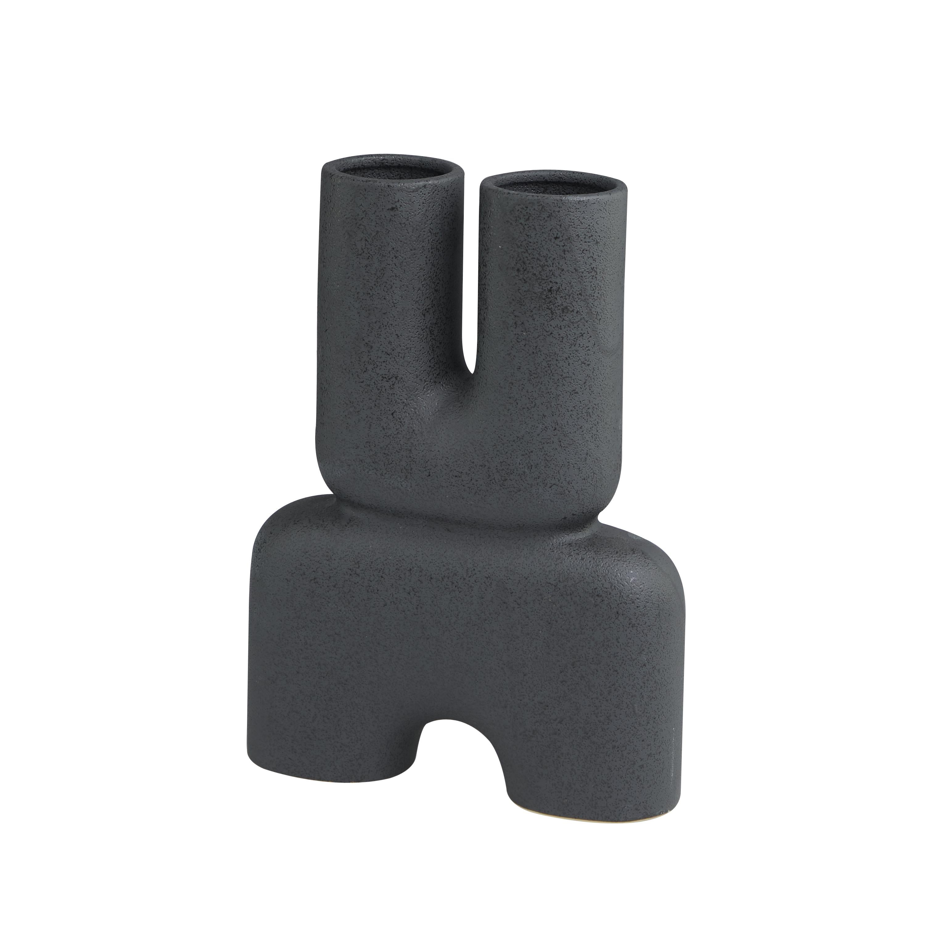 Abstract Ceramic U-Shaped Decorative Vase