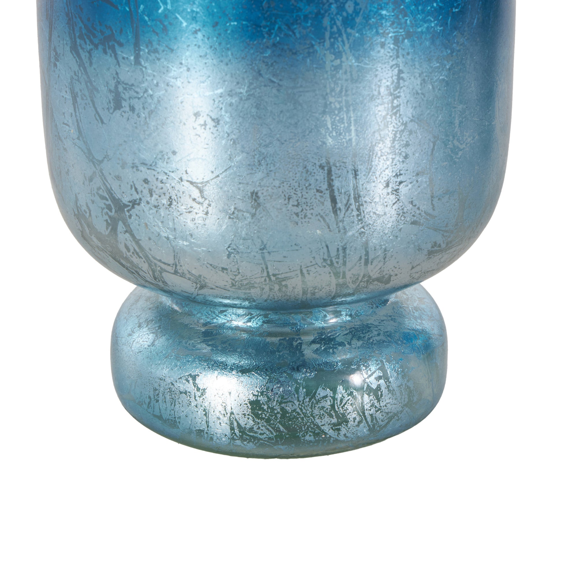 Set of 3 Glass Pillar Room Hurricane Lamp with Gold Interior