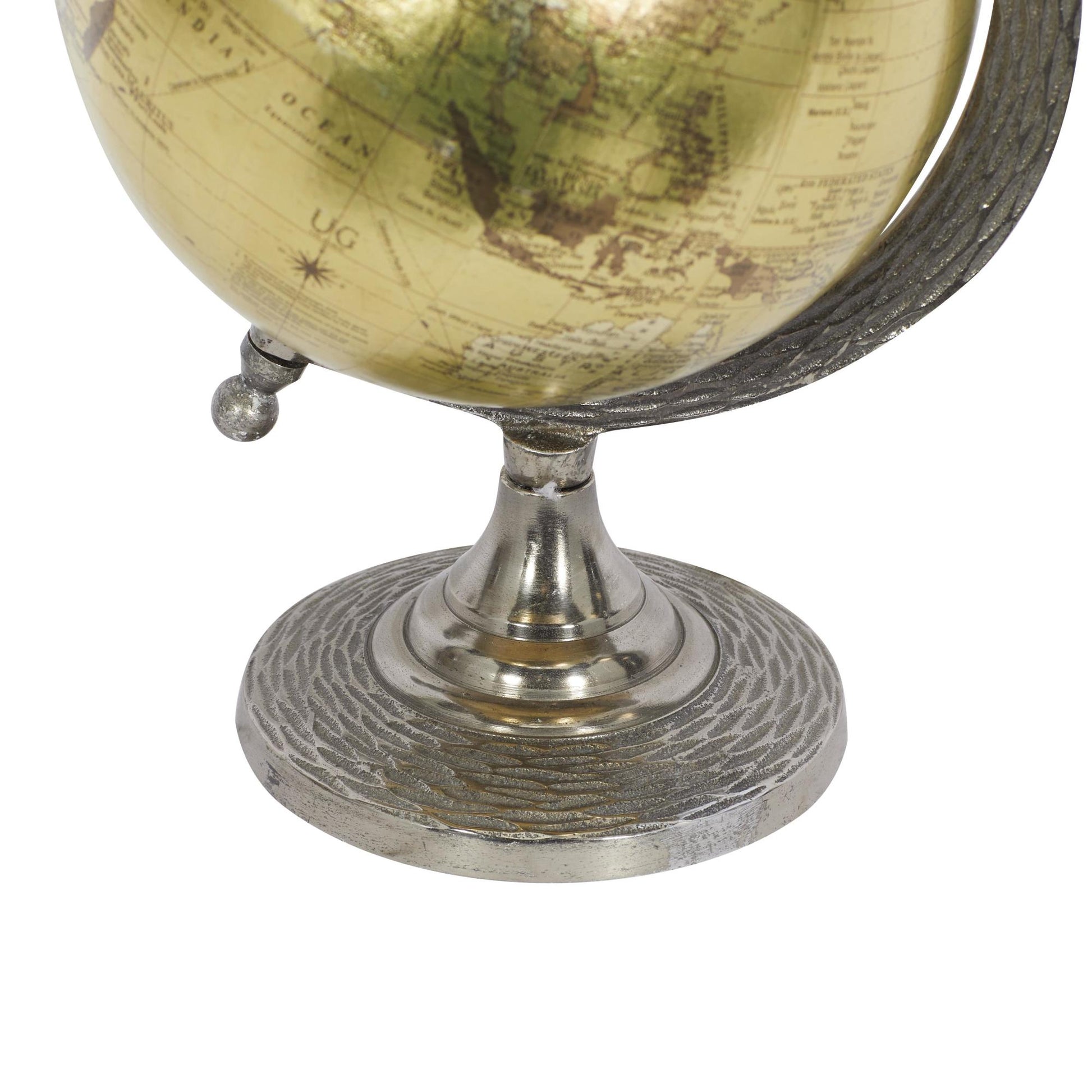 Gold Aluminum Metal Educational/Geographic Earth Globe