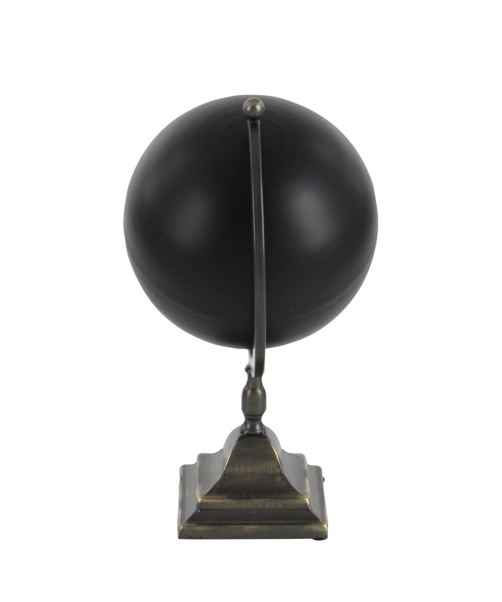 Black Metal Educational Globe