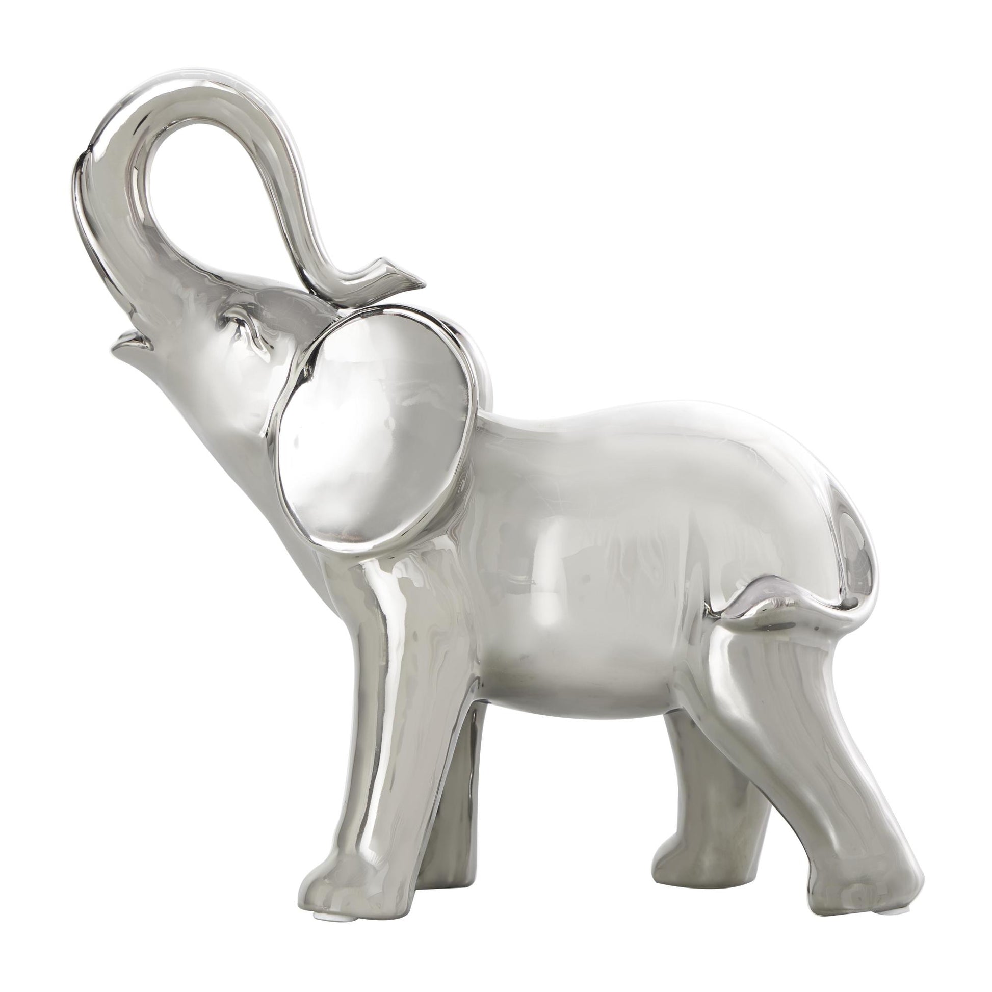 Elephant Ceramic Standing Decorative Sculpture