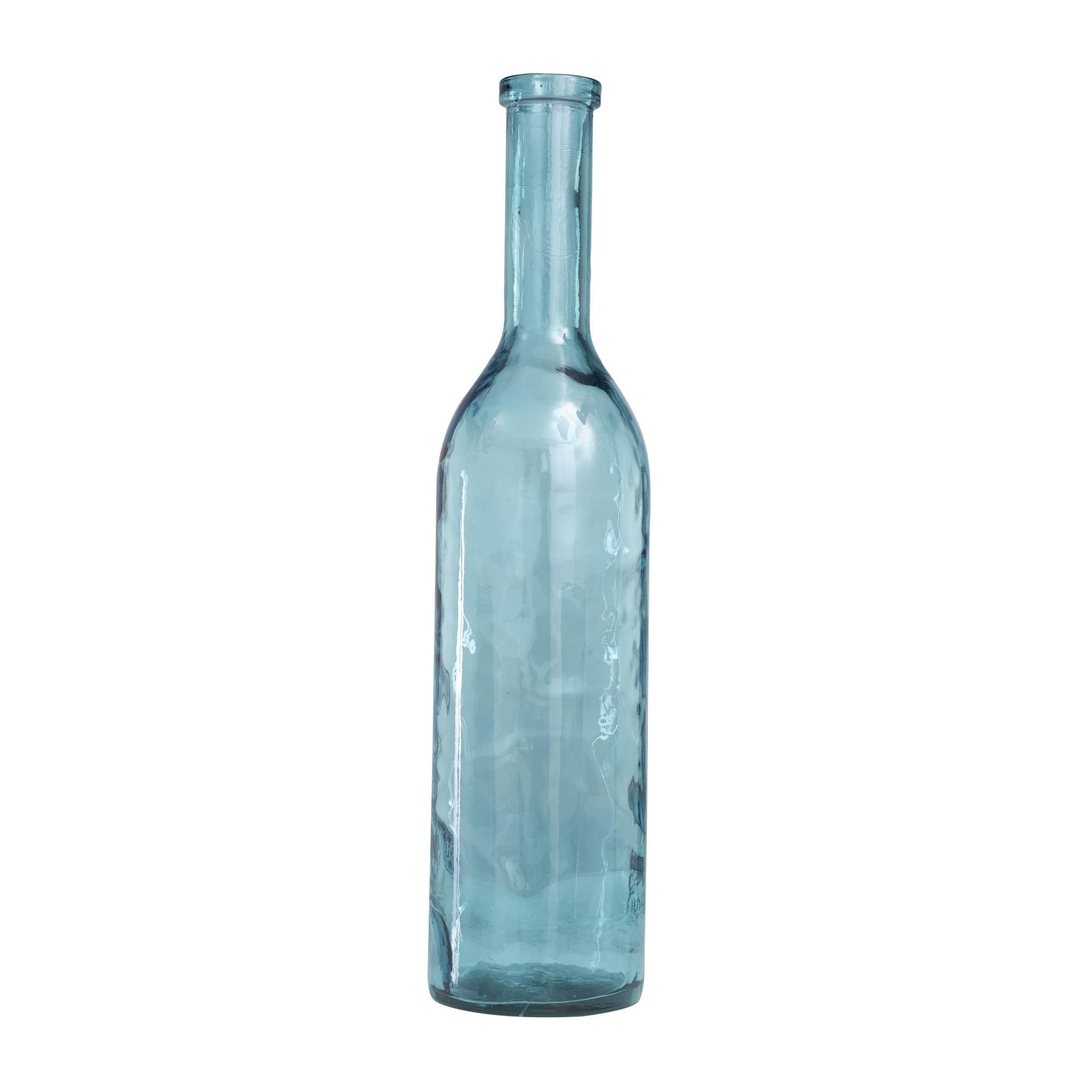 Recycled Glass Handmade Tall Spanish Bottleneck Decorative Vase 7" x 7" x 30"