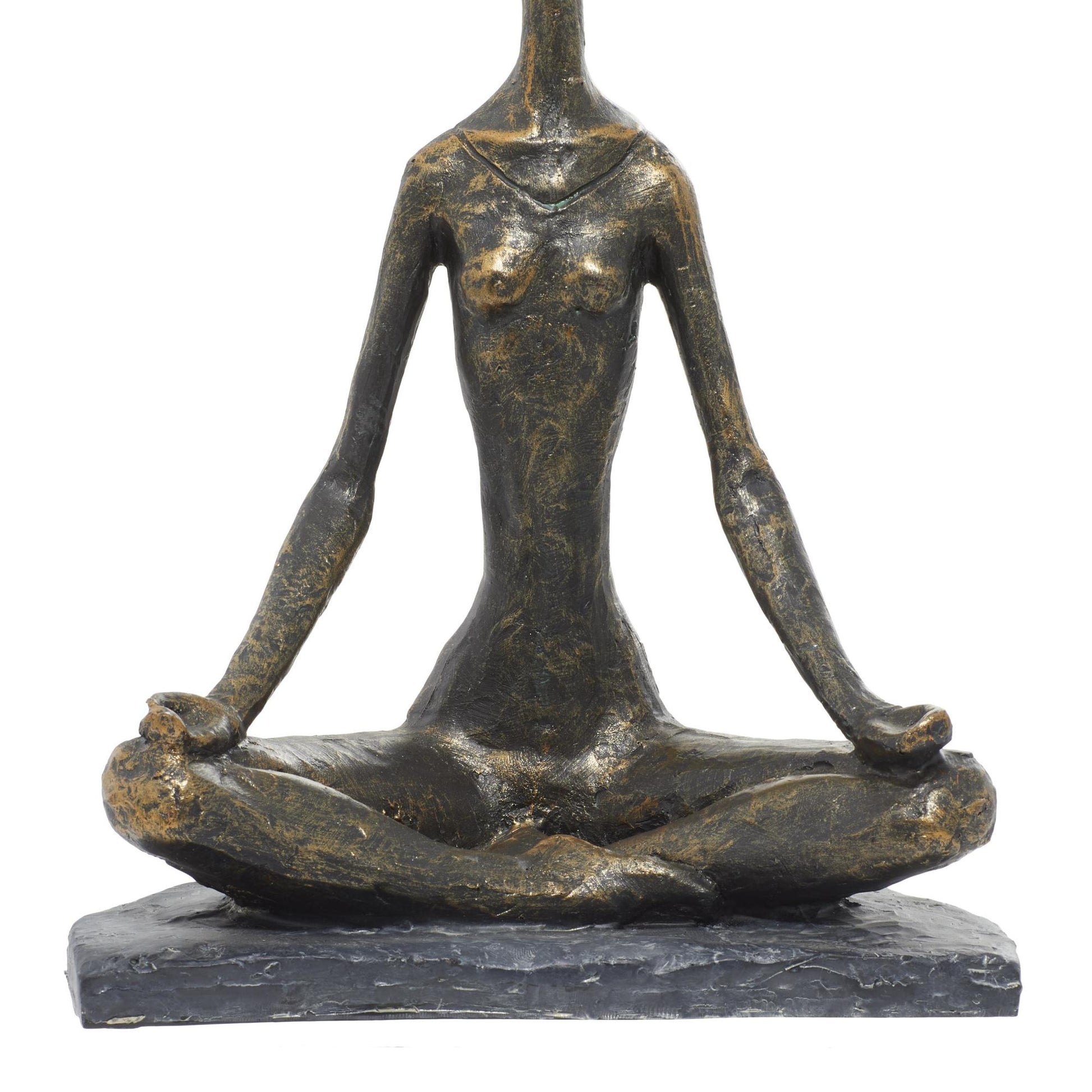 Yoga Black Polystone Decorative Sculpture