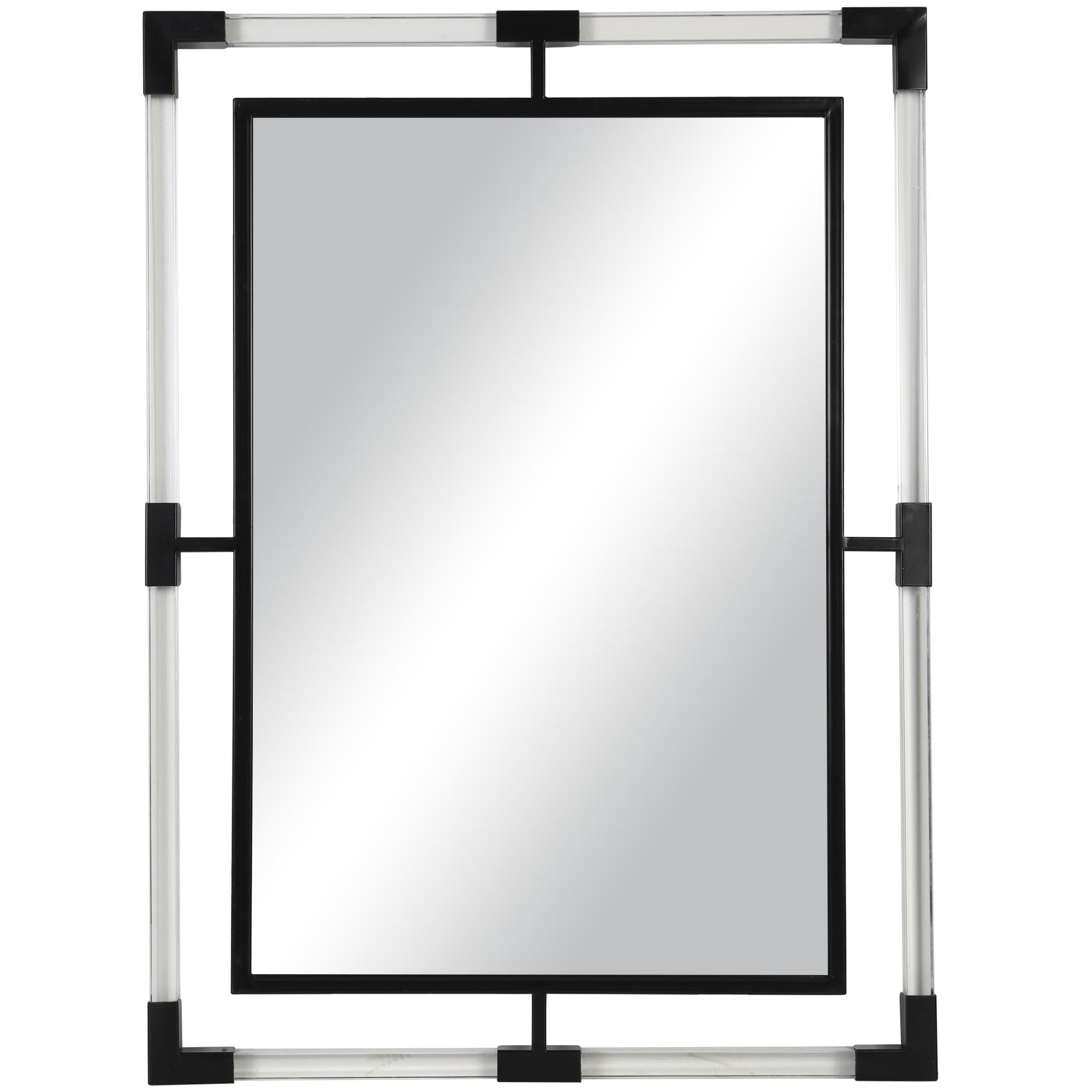 Metal Double Framed Room Wall Mirror with Acrylic Frame