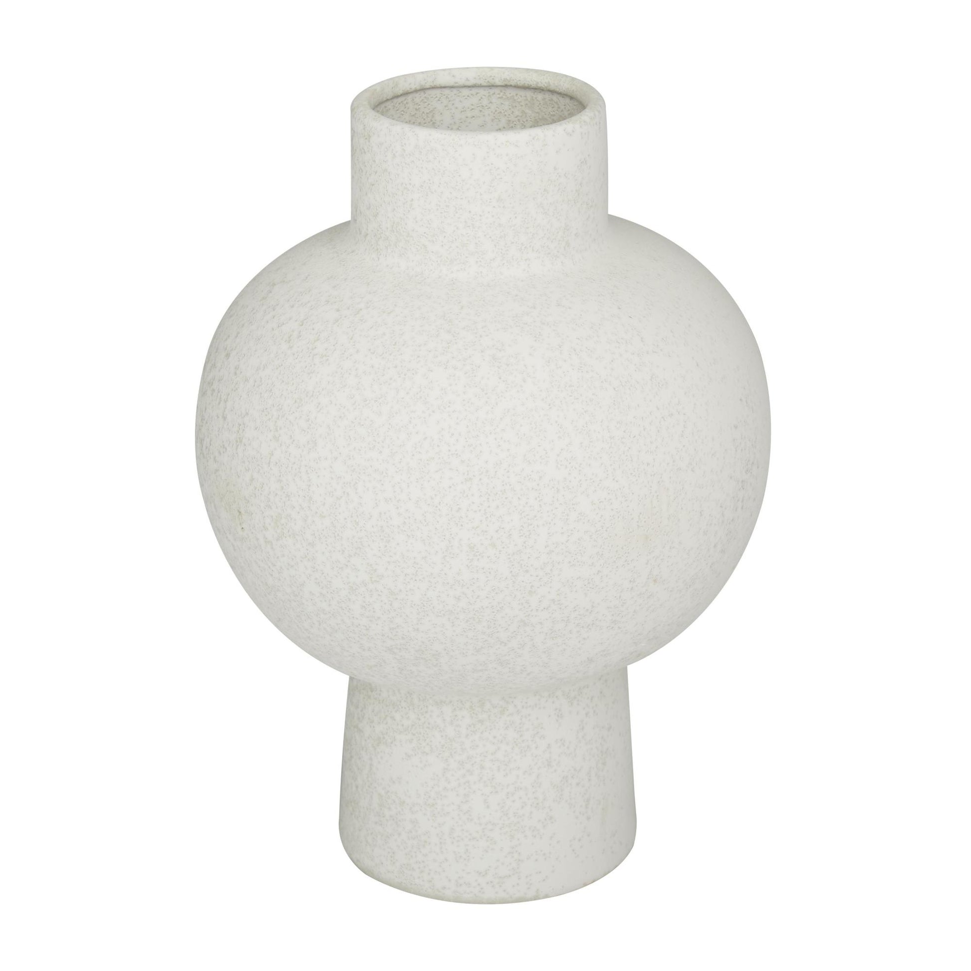 CosmoLiving by Cosmopolitan White Ceramic Handmade Decorative Vase