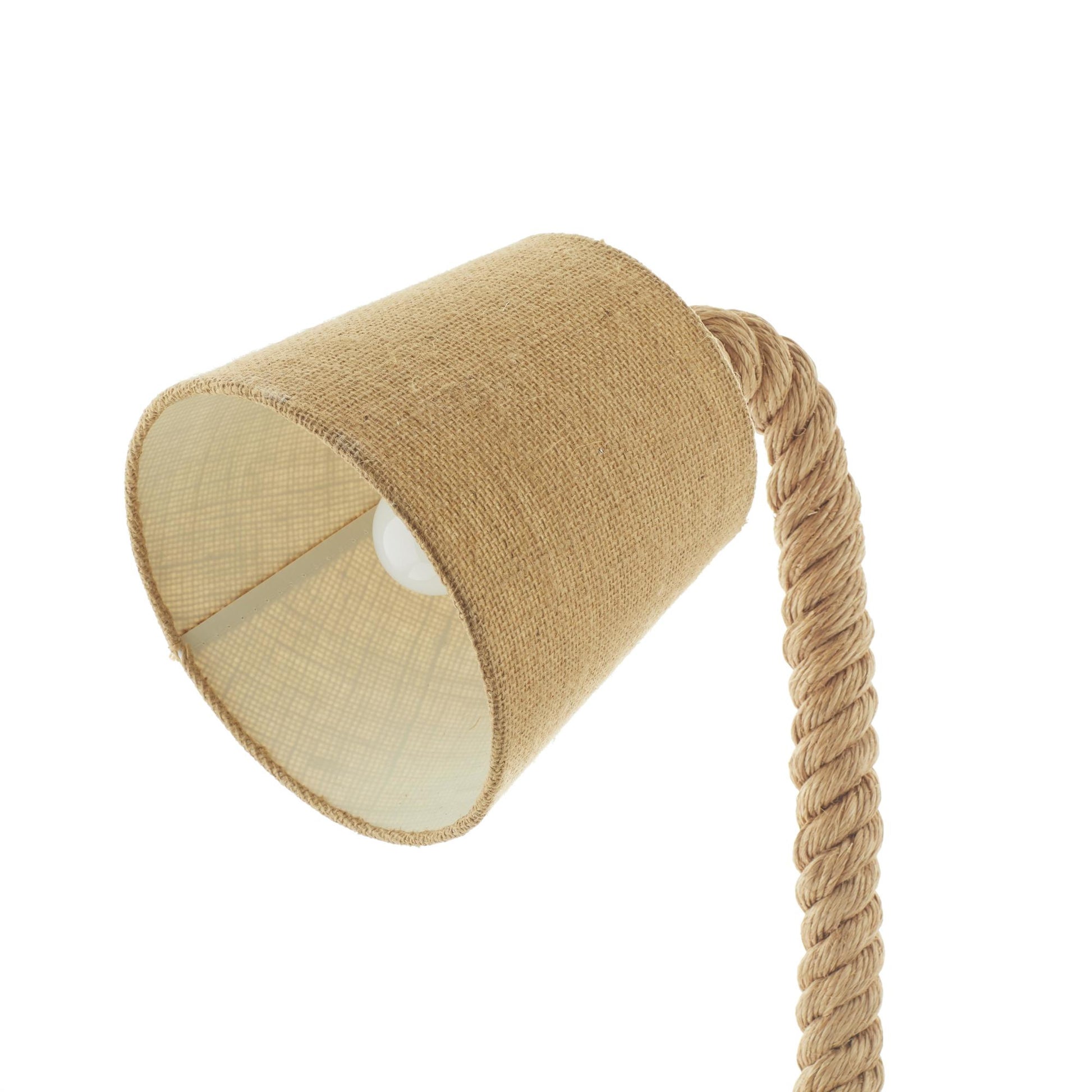 Brown Jute Rope Handmade Rope Styled Room Desk Lamp