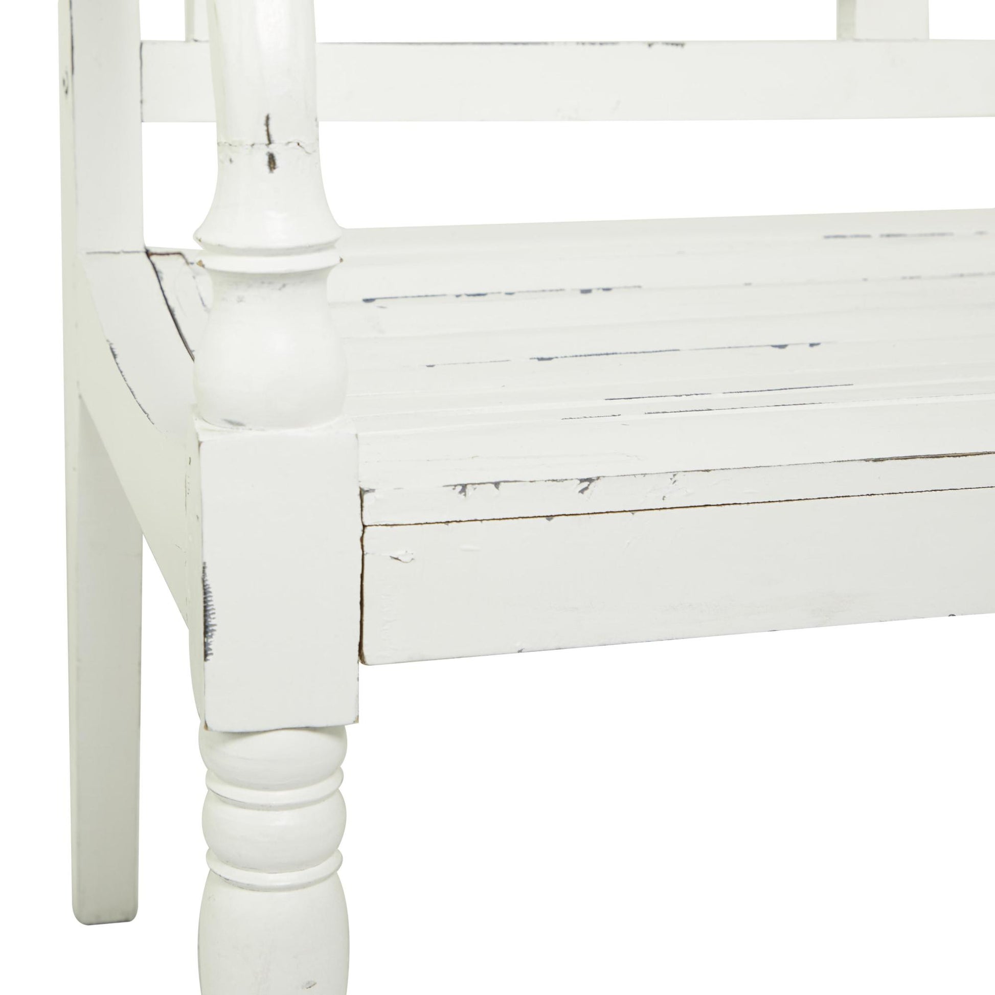 White Wood Home Bench