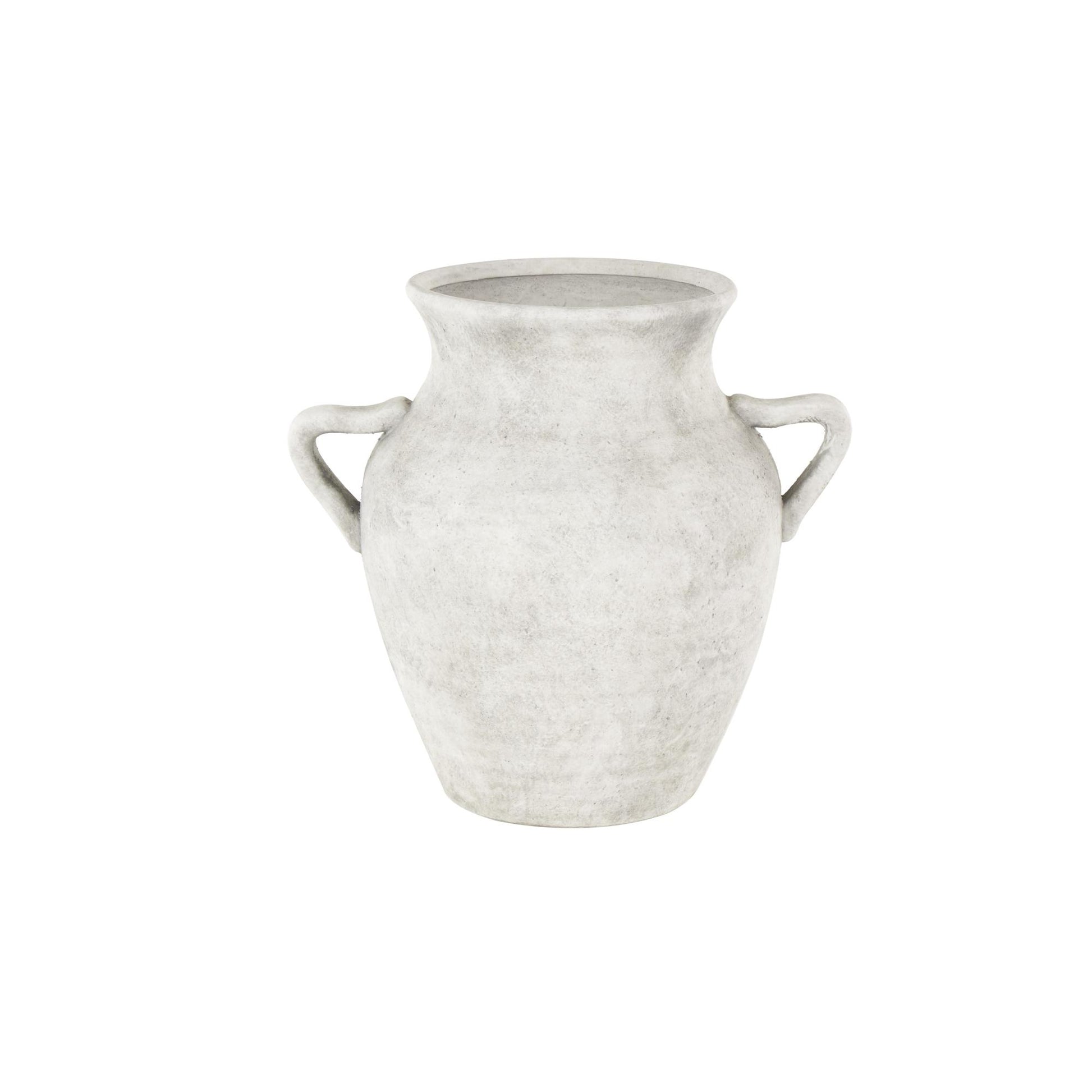 Ceramic Antique Style Textured Decorative Vase with Handles