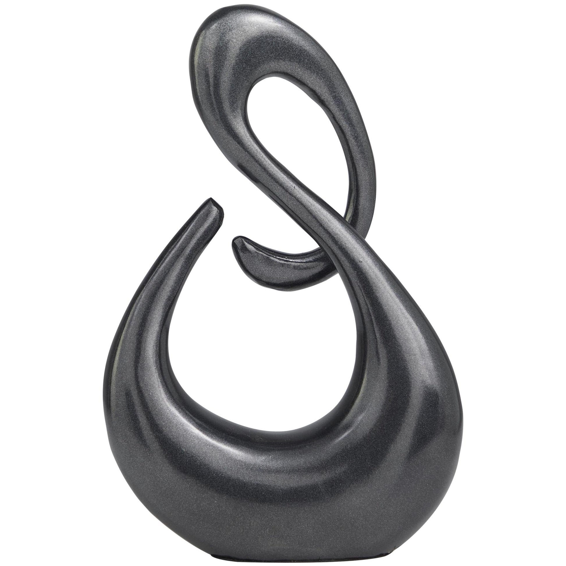 Abstract Aluminum Metal Swirl Decorative Sculpture