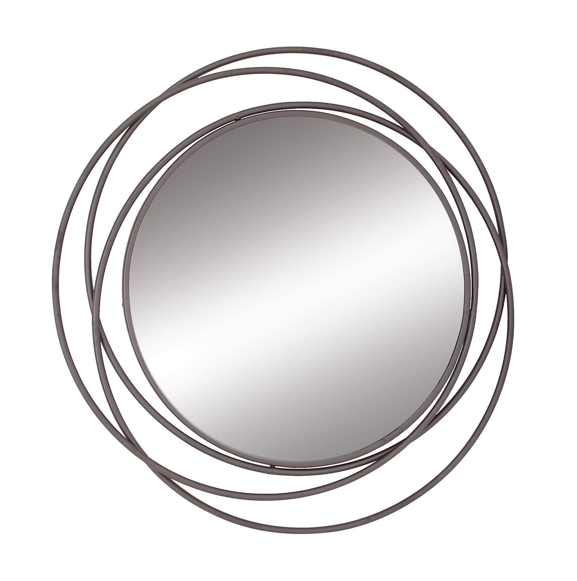 Metal Room Wall Mirror with Overlapping Circles