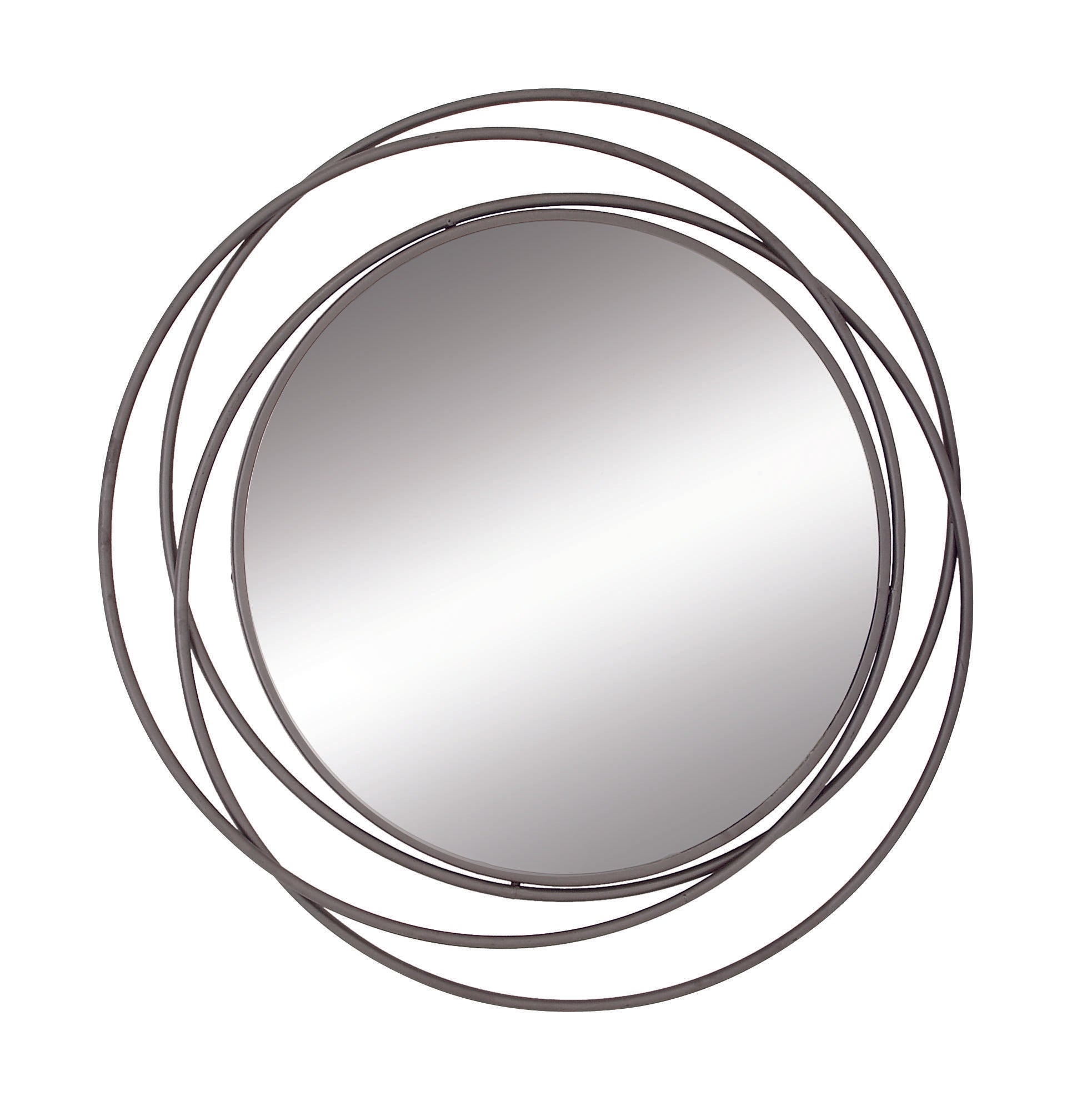 Metal Room Wall Mirror with Overlapping Circles