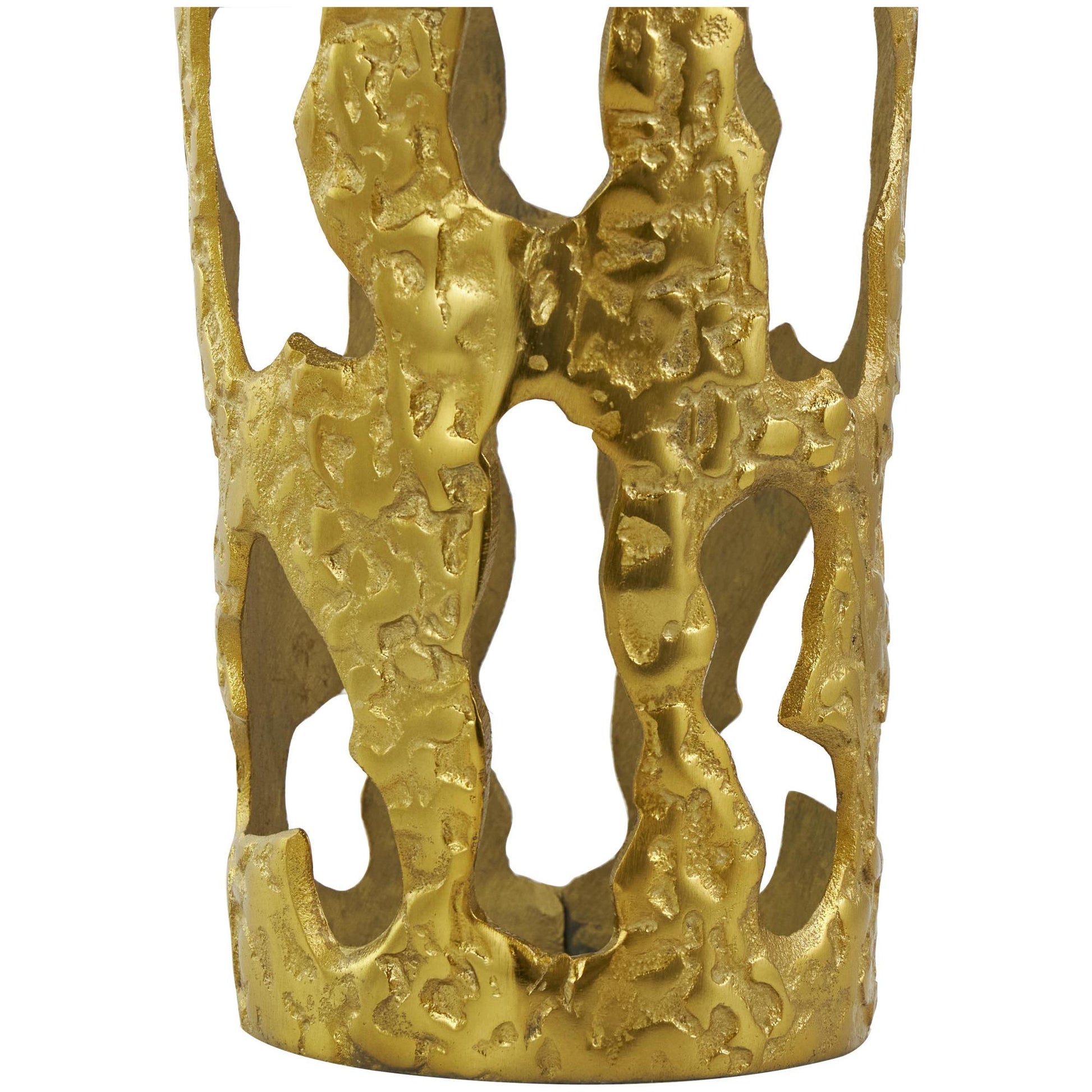 Abstract Aluminum Metal Tall Floor Drip Decorative Vase with Melting Designed Body