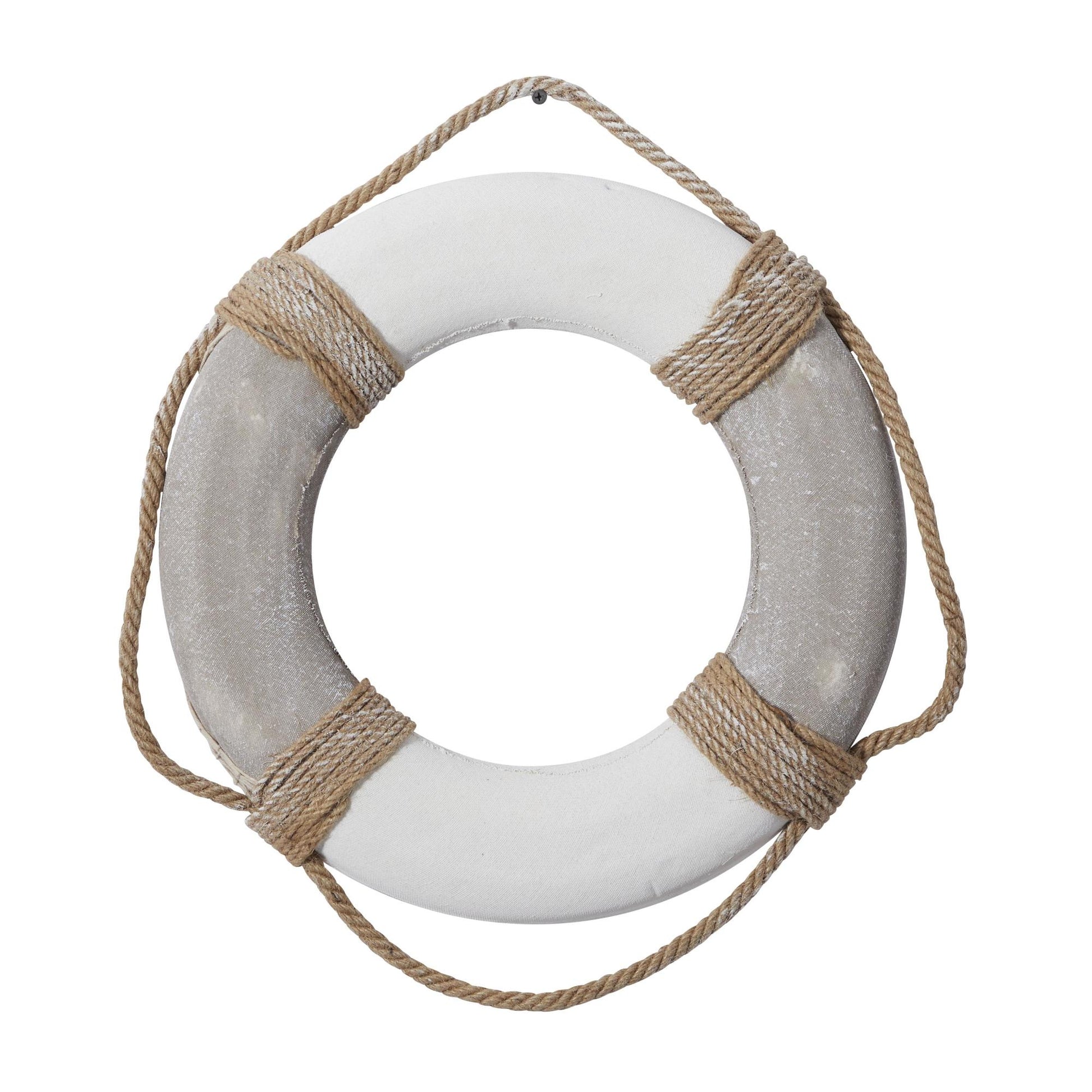 Sign White Resin Rope Life Ring Home Wall Decor