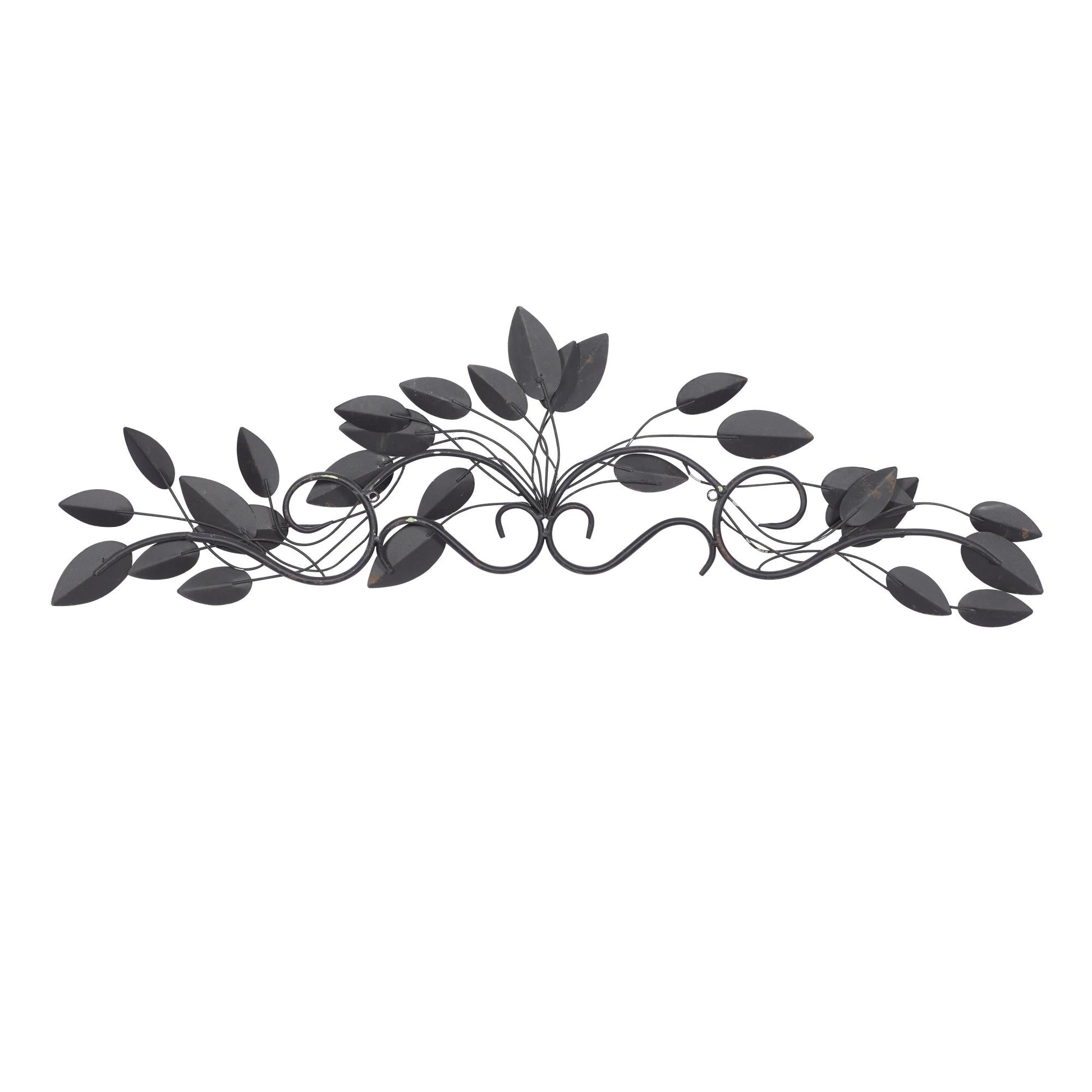 Leaf Metal Scroll Home Wall Decor 35" x 2" x 10"