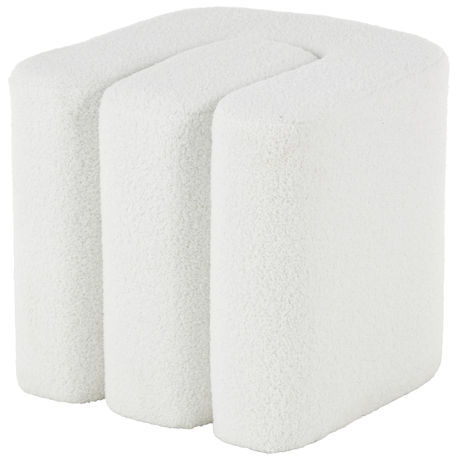 Polyester S- Shaped Room Ottoman with Connected Arches 18" x 18" x 18"