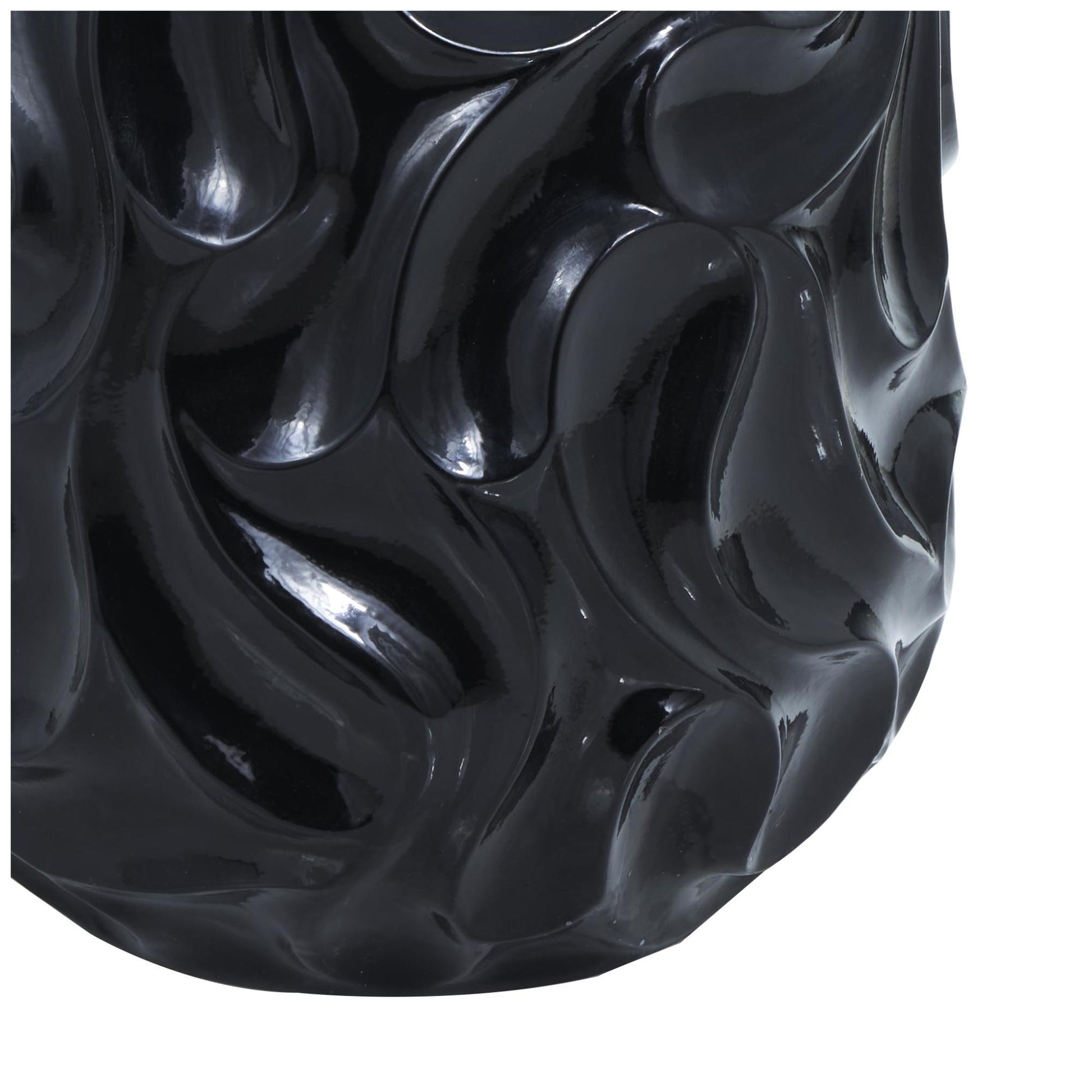 Abstract Resin Large Wavy Textured Floor Decorative Vase
