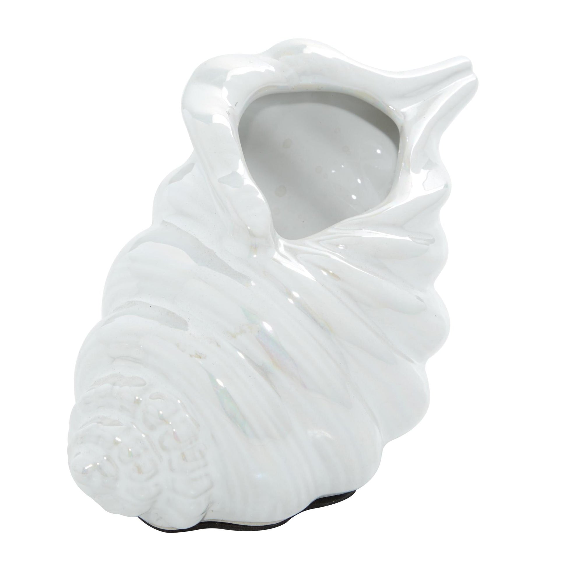 Set of 3 Shell White Porcelain Ceramic Shell Decorative Sculpture