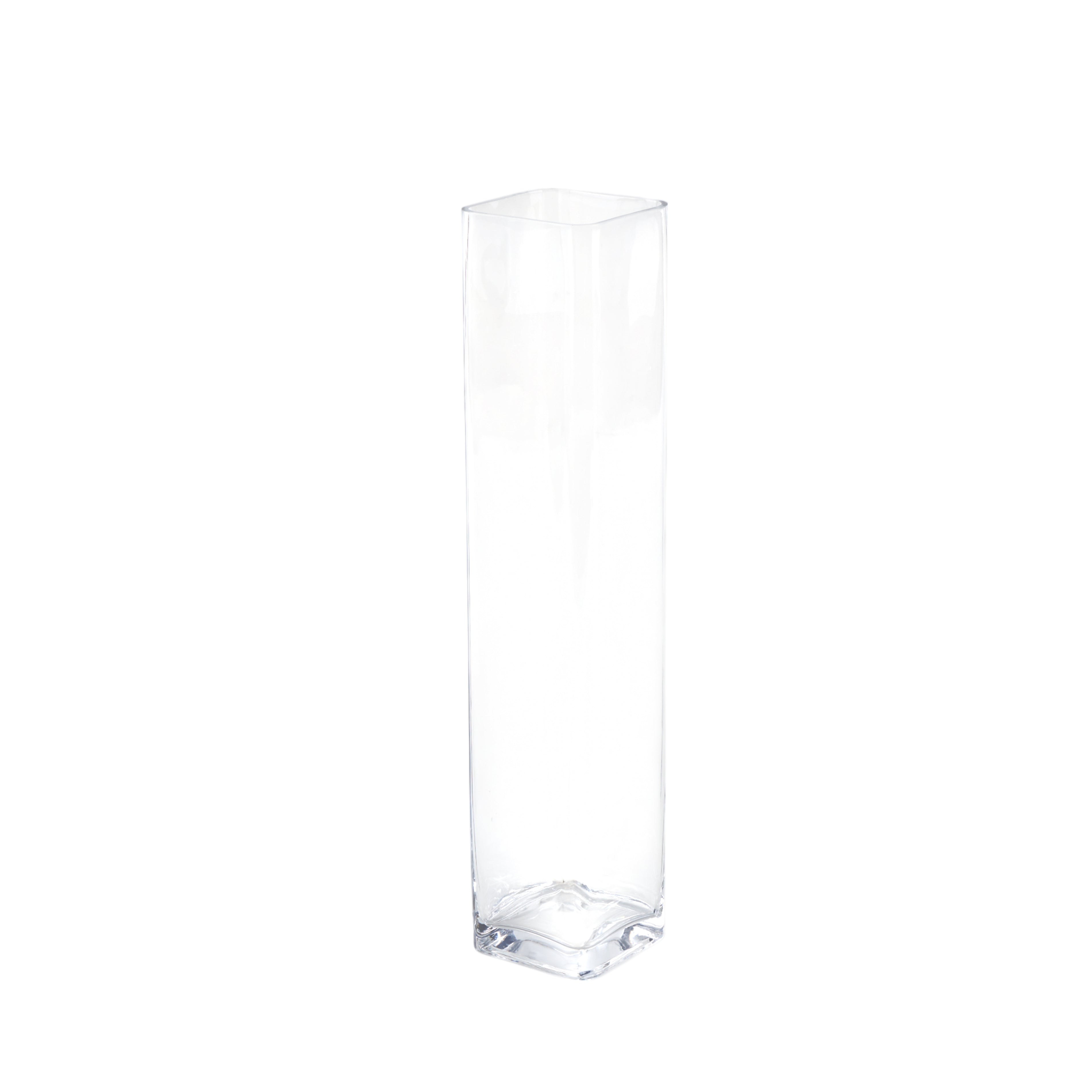 Clear Glass Tall Decorative Vase