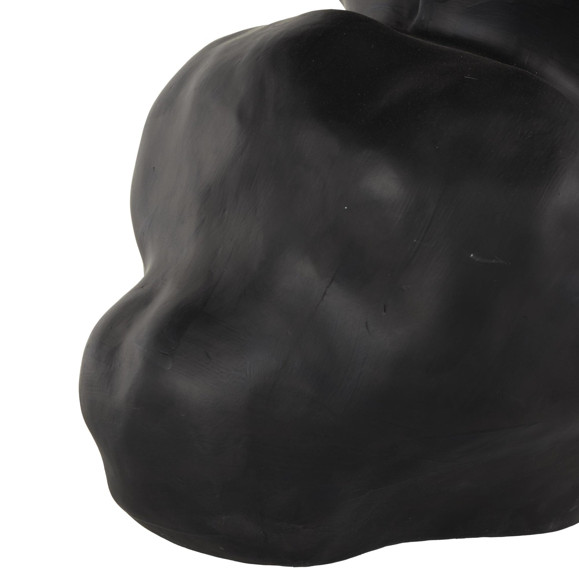 Abstract Ceramic Wide Rounded Floral Shaped Decorative Vase with Petal Rim