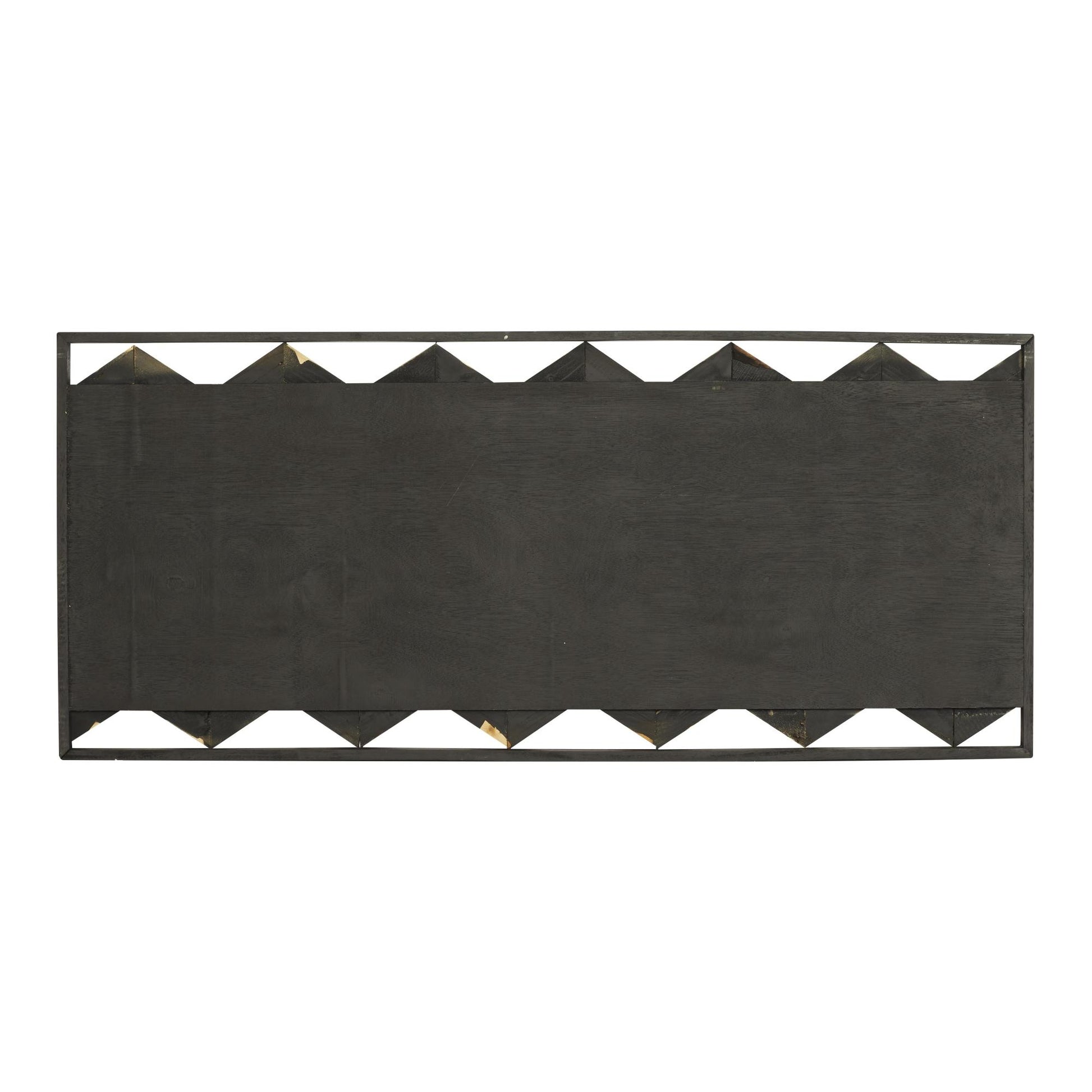 Geometric Brown Teak Wood Handmade Chevron Panels Home Wall Decor with Distressing