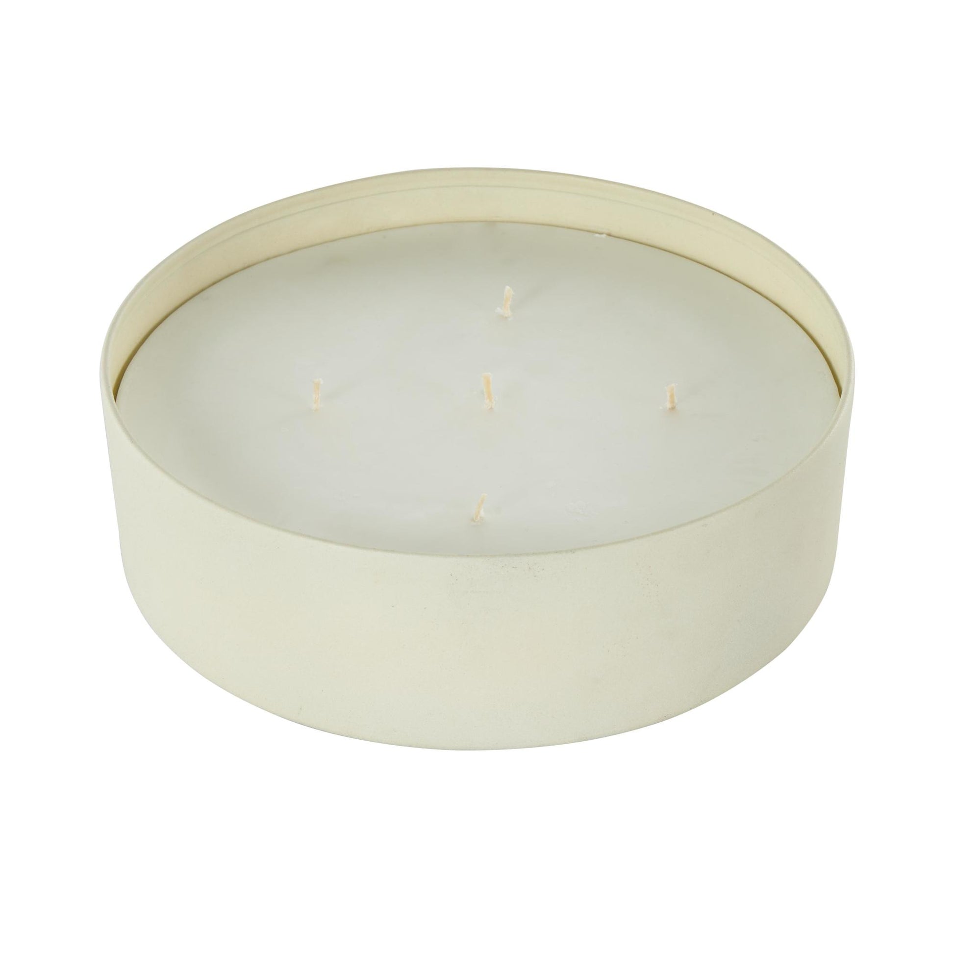 Metal Pink Blush & Poppy Scented Textured 59oz 5 Wick Decorative Candle with White Wax