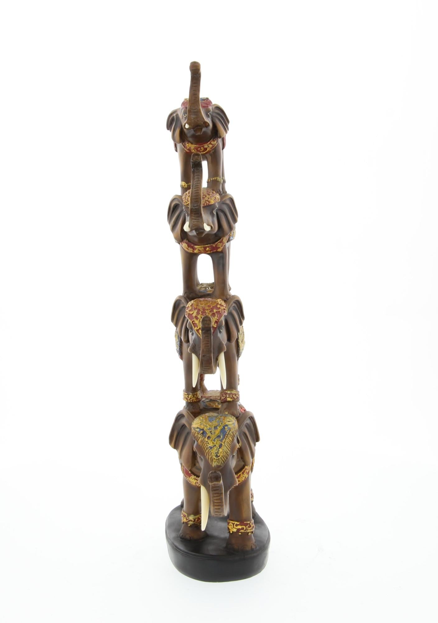 Elephant Brown Polystone Decorative Sculpture