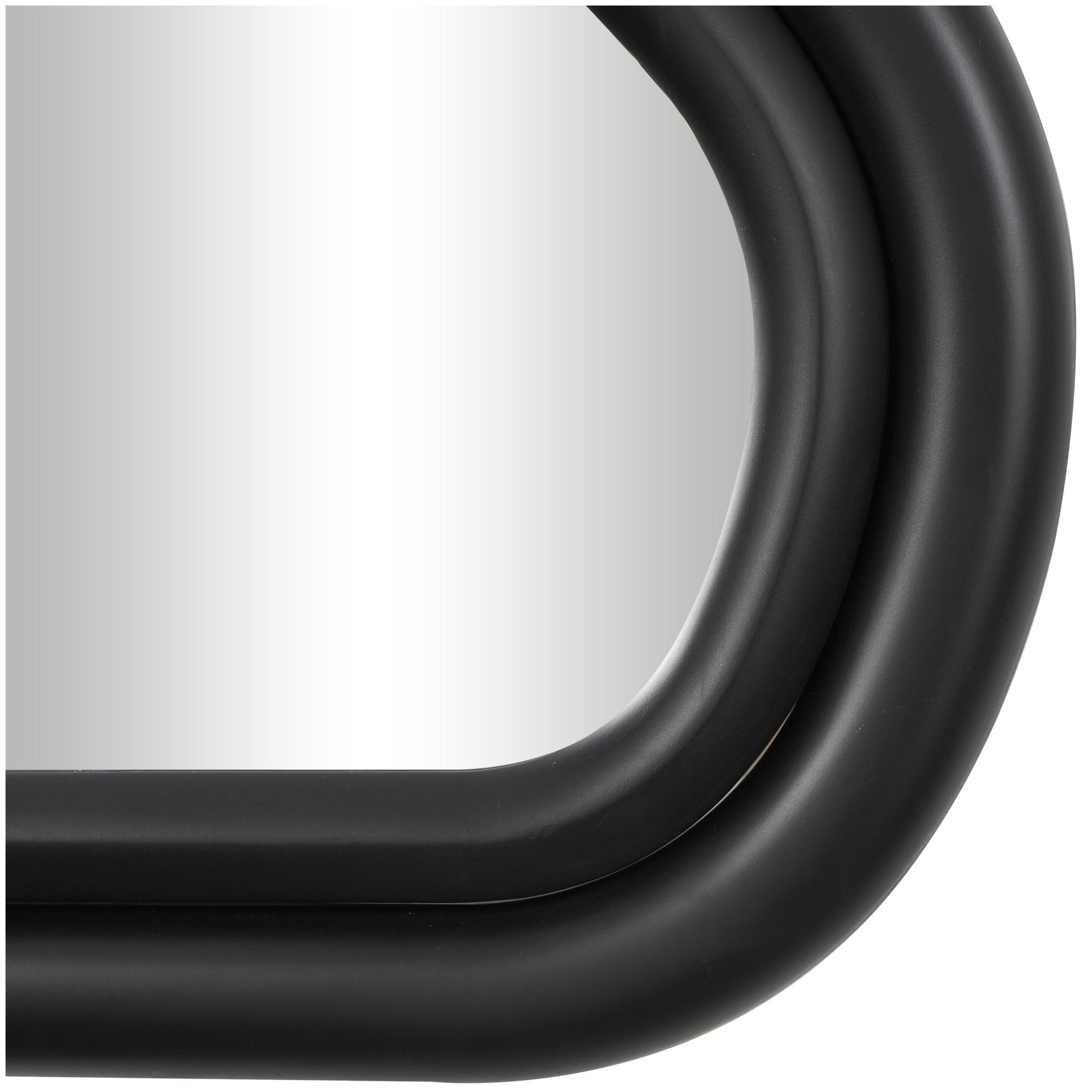 Abstract Wooden Wavy Room Wall Mirror with Layered Frame