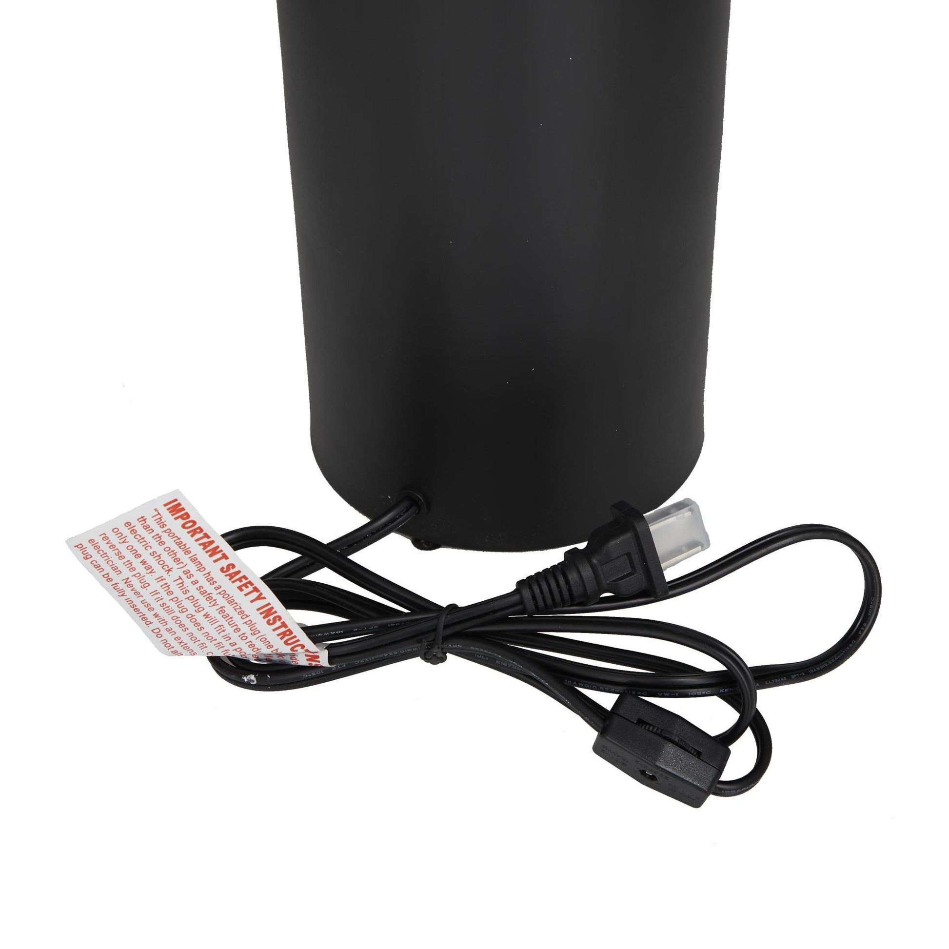 Black Metal Room Accent Lamp with Dome Shade