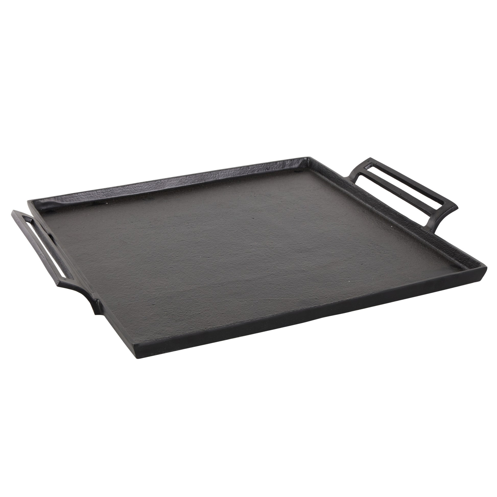 Aluminum Metal Square Living Room Decor Tray with Handles