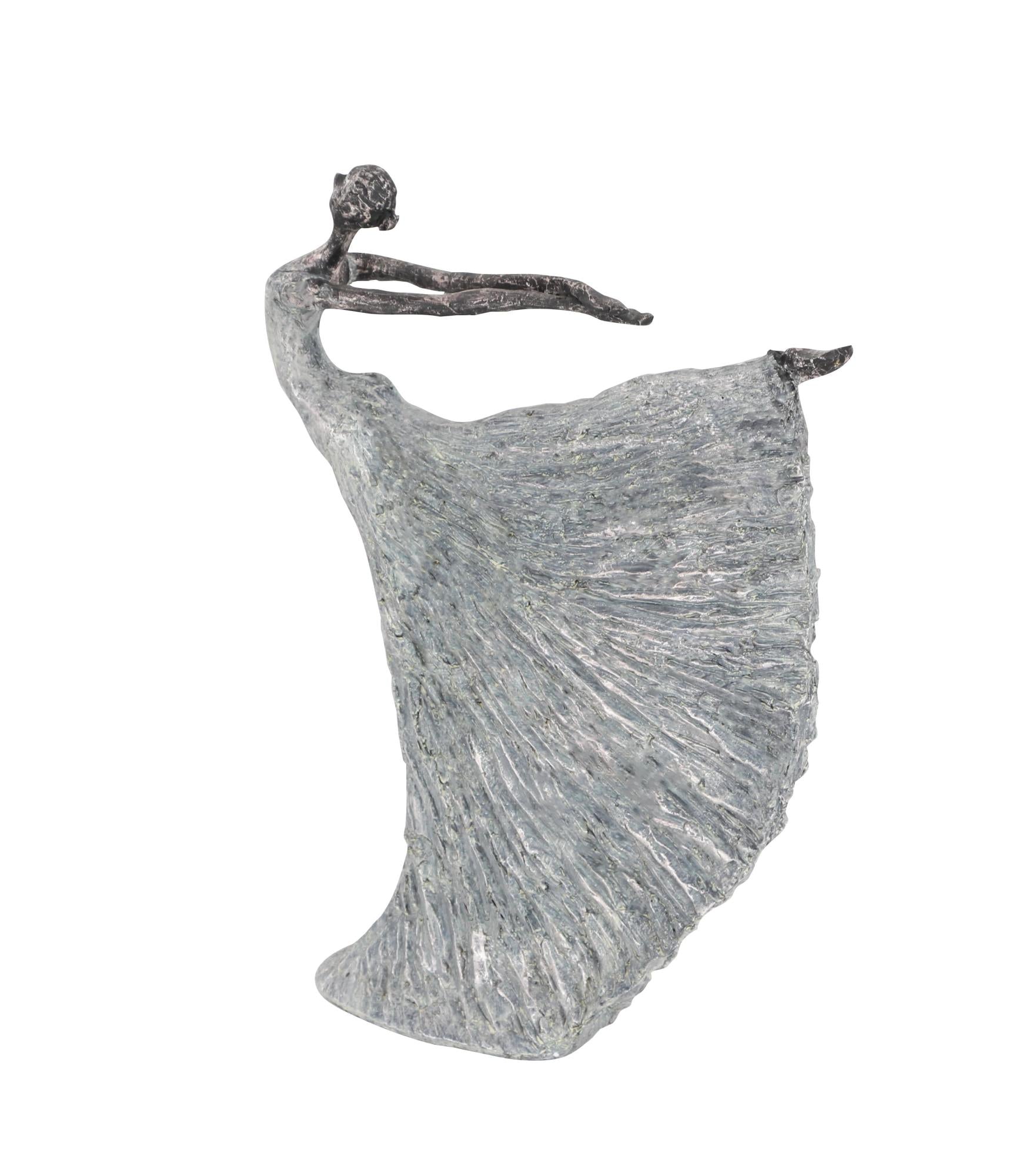 Dancer Gray Polystone Decorative Sculpture