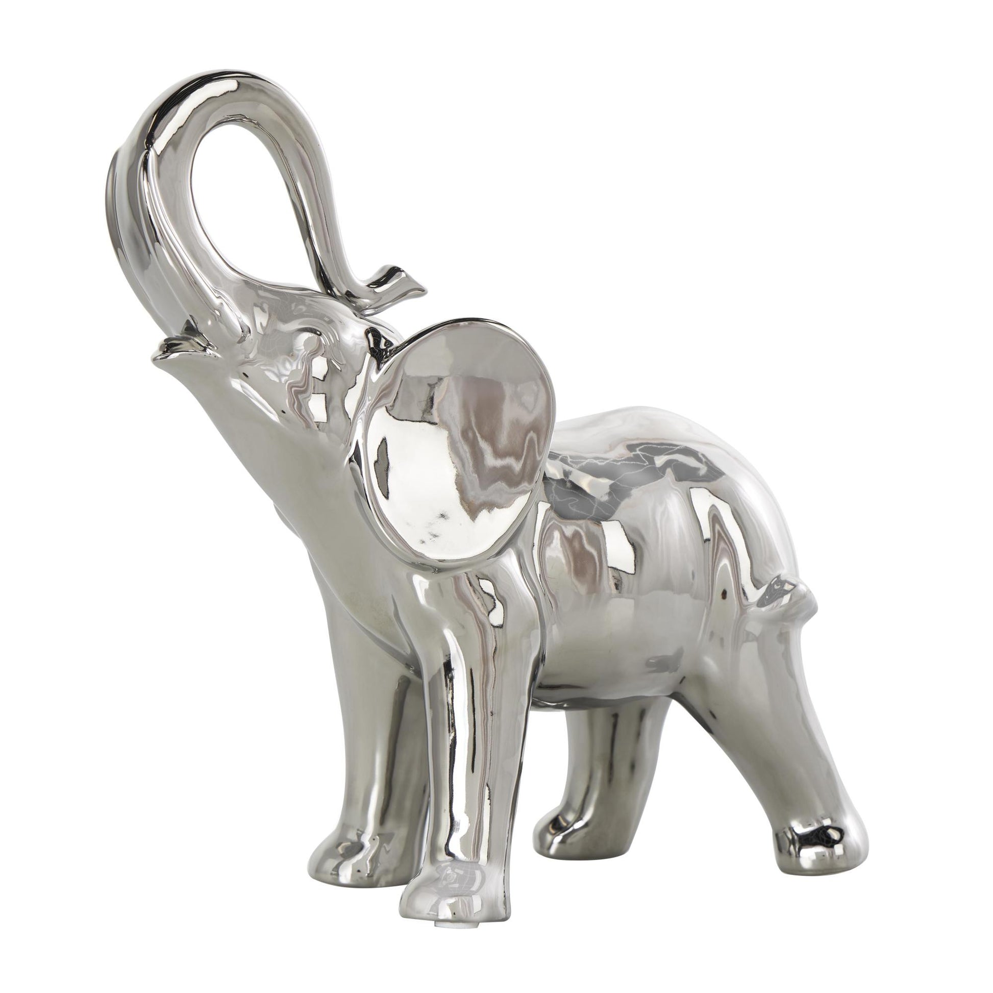 Elephant Ceramic Standing Decorative Sculpture