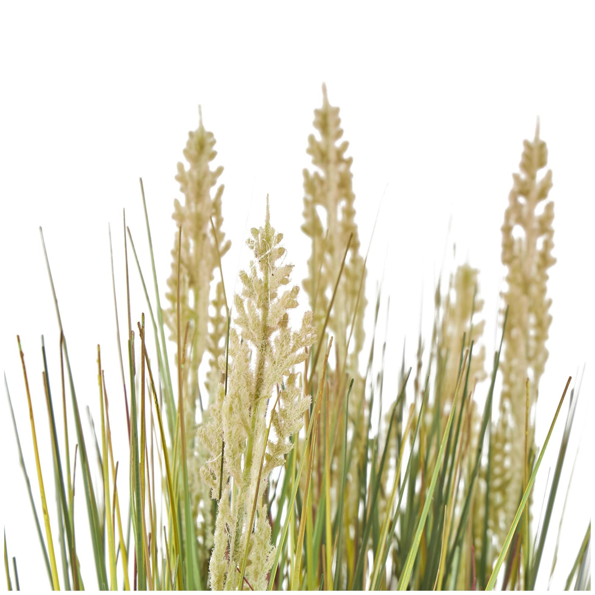 Onion Grass Faux Foliage Indoor Outdoor Artificial Plant with Black Rectangular Plastic Pot 13" x 10" x 18"