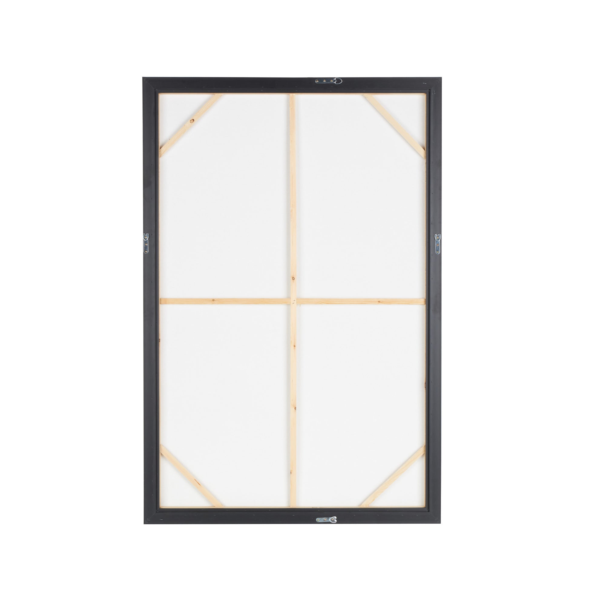 Abstract Gray Canvas Interlocked Rings Living Room Framed Wall Art with Gold and Blue Accents