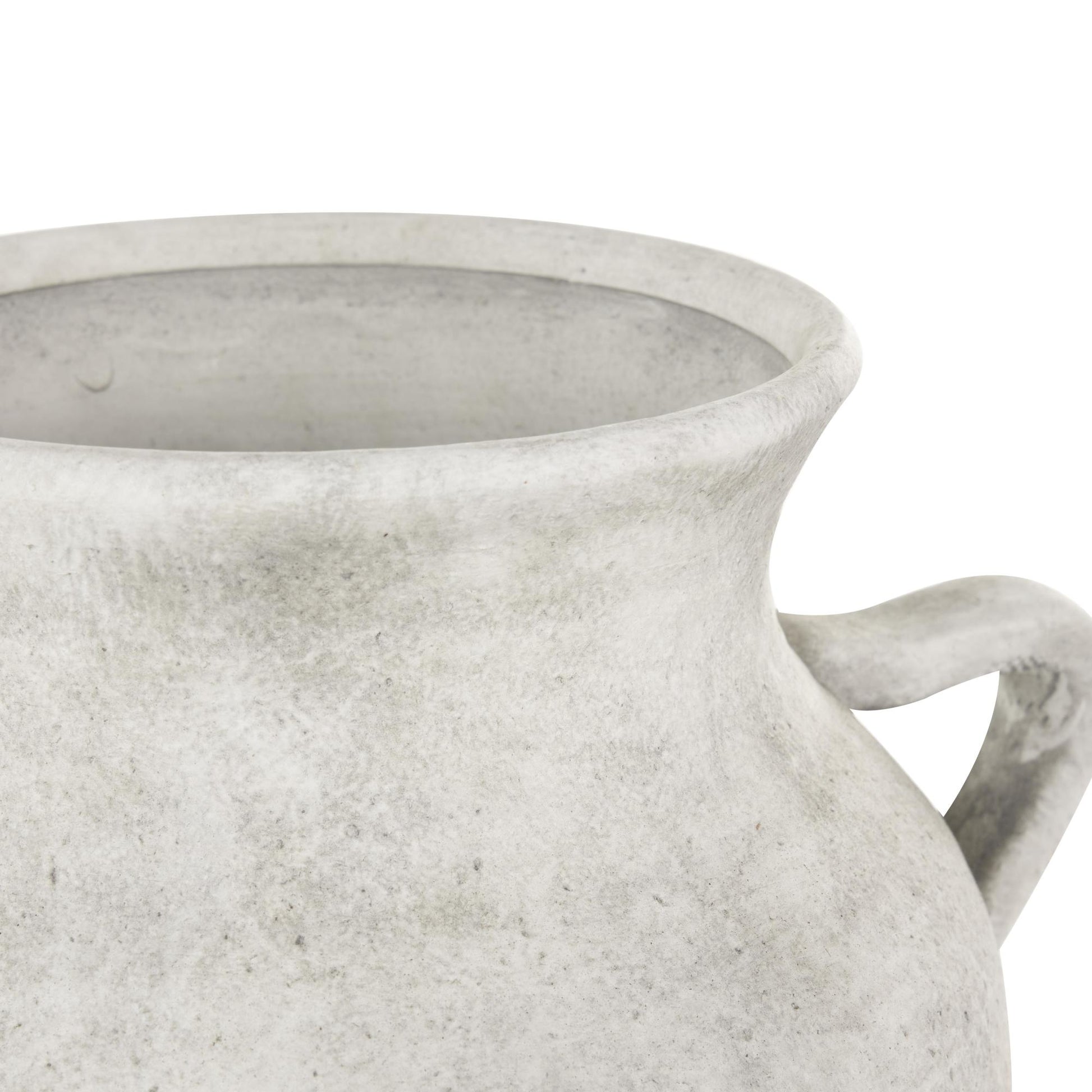 Ceramic Antique Style Textured Decorative Vase with Handles