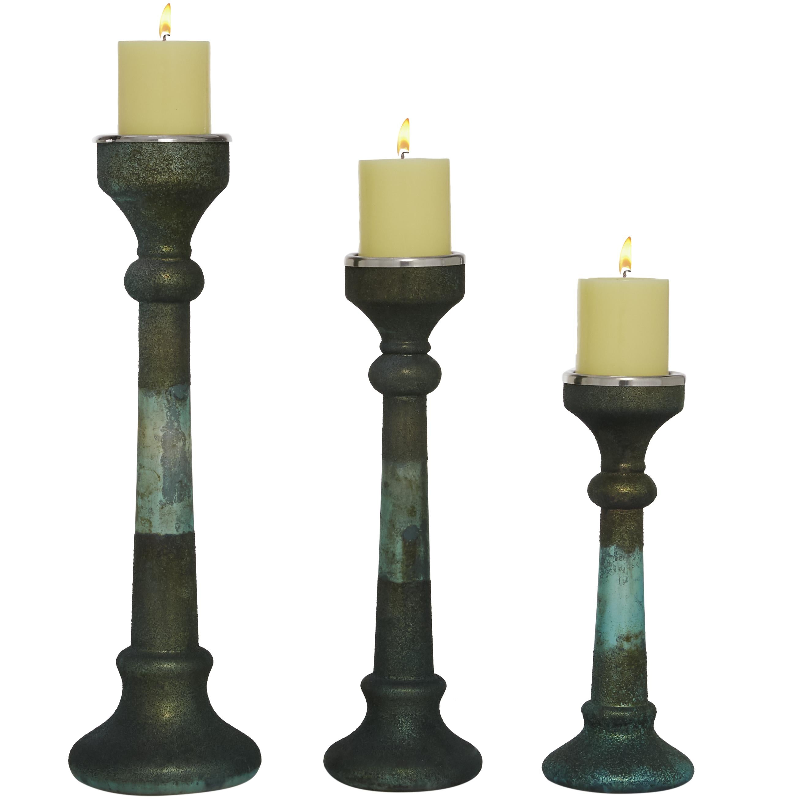 Set of 3 Glass Decorative Candle Holder