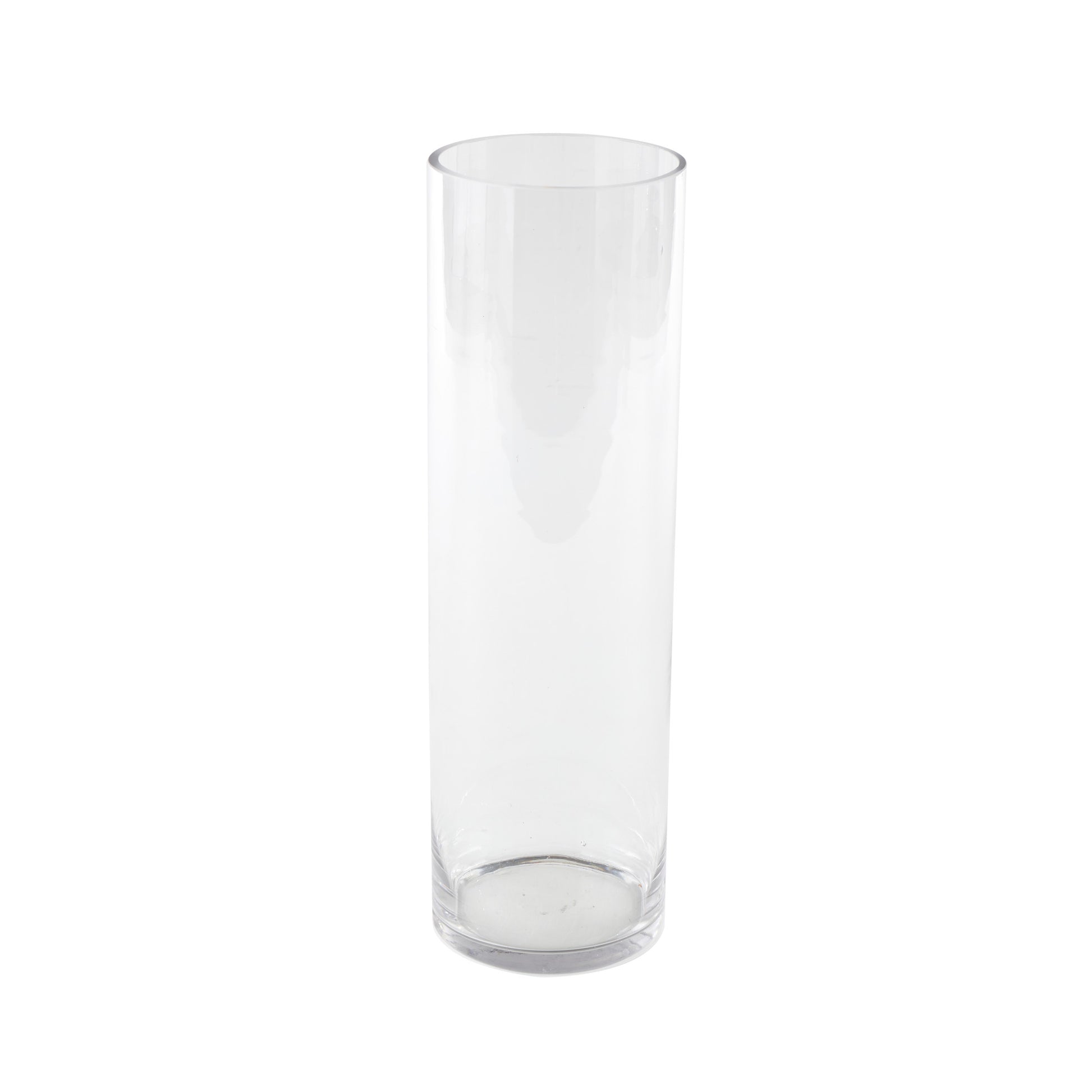 Clear Glass Tall Decorative Vase