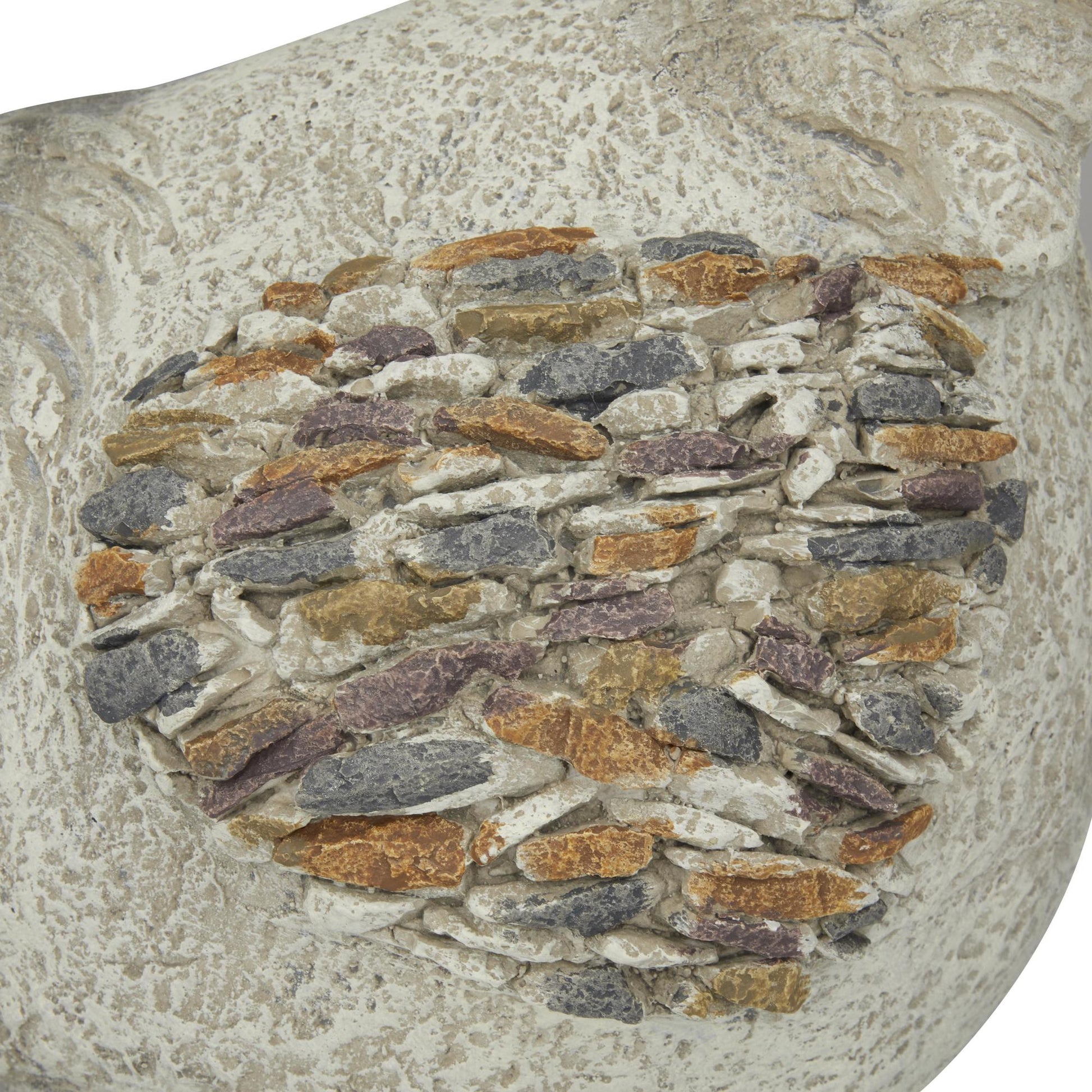 Chicken Gray Polystone Indoor Outdoor Decorative Garden Sculpture