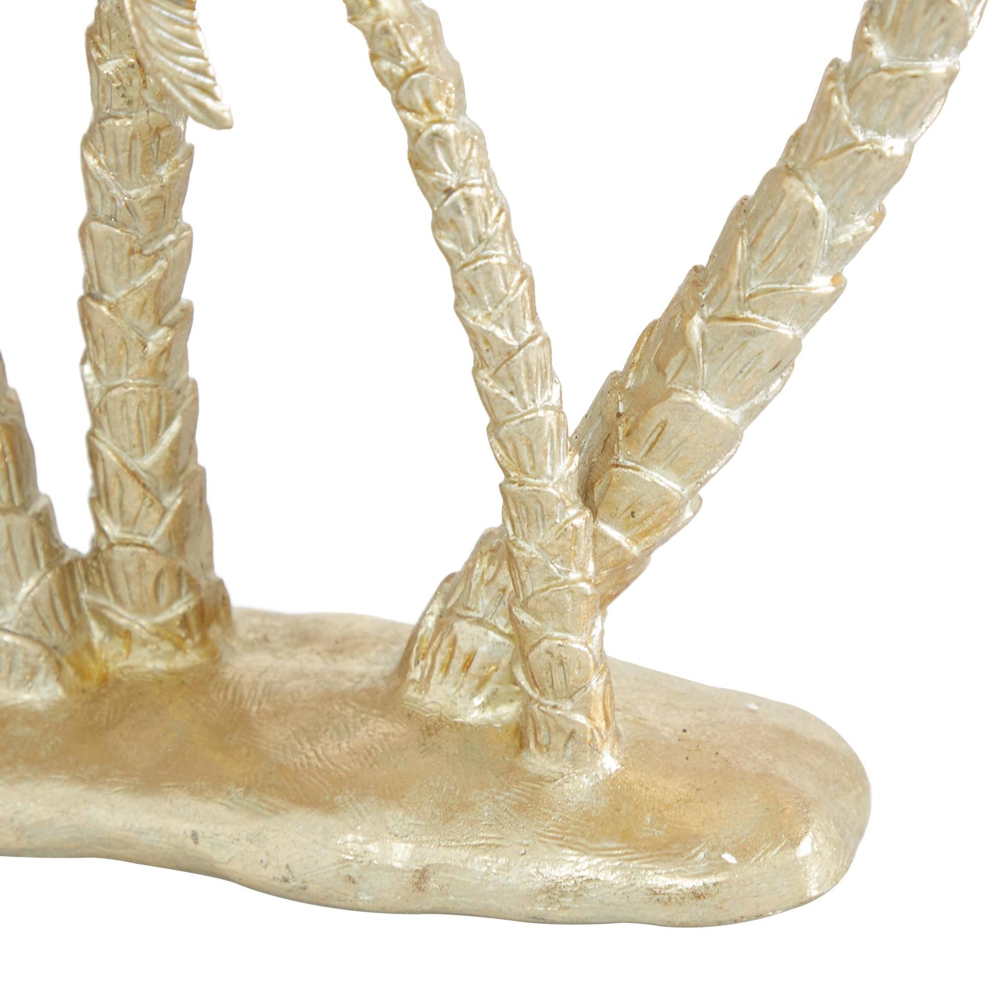 Palm Tree Gold Polyresin Decorative Sculpture