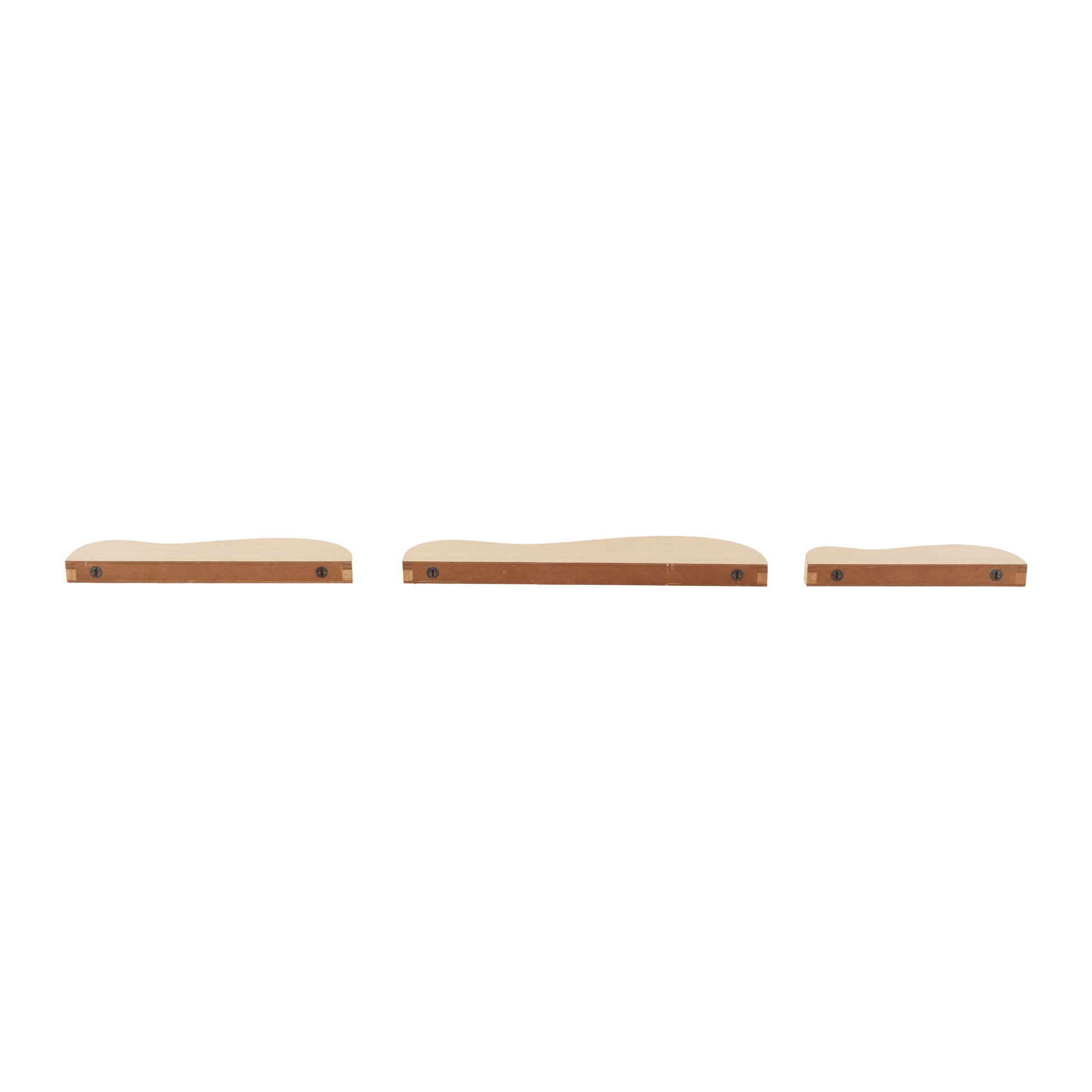 Set of 3 Wood Handmade Room Wall Shelf with Various Sizes Set of 3 24", 20", 16"W